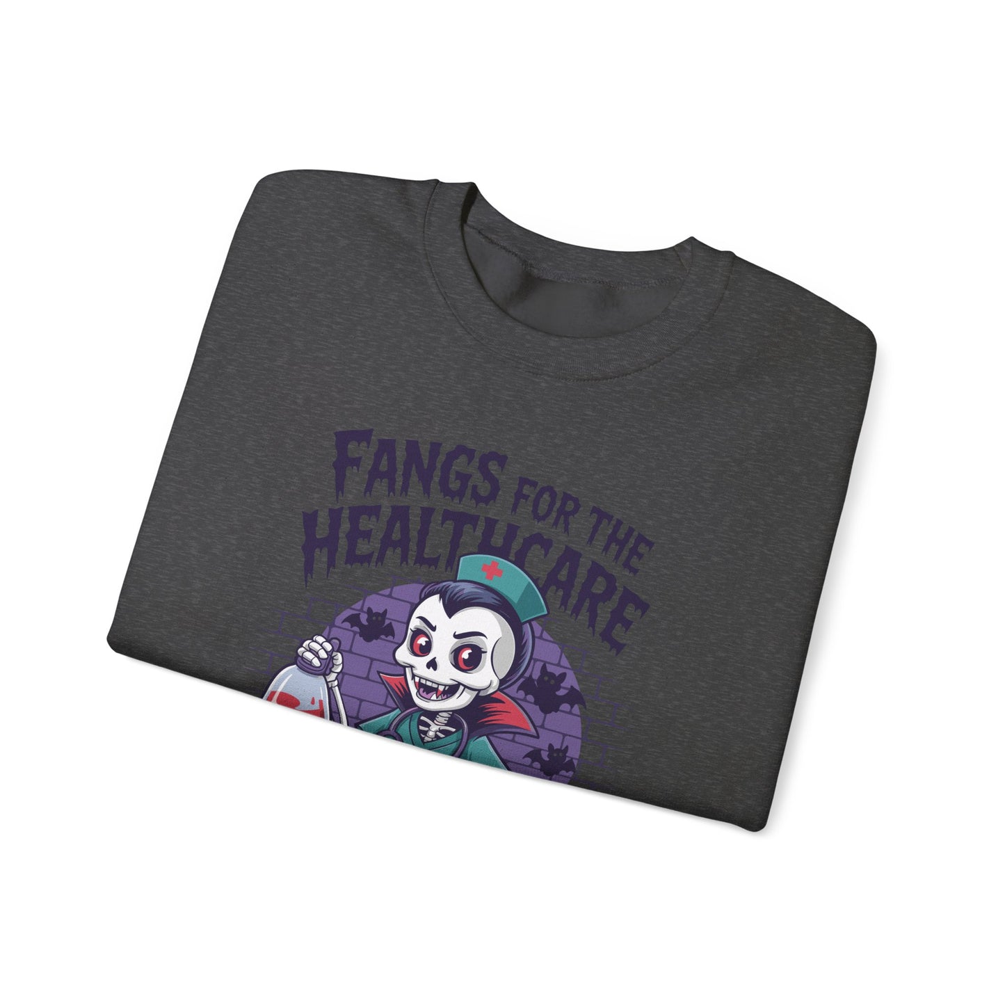 Sweatshirt - Medical / Halloween - Fangs for the Healthcare (01a)