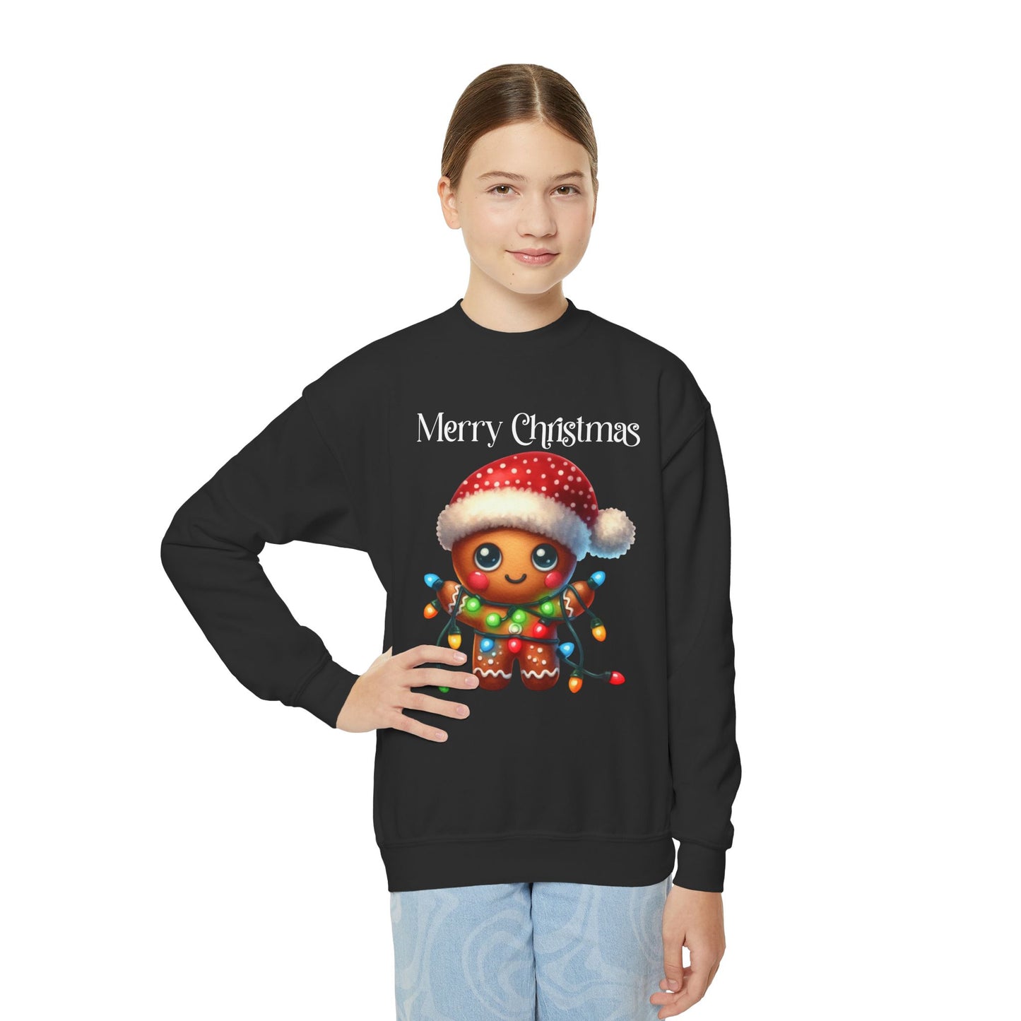 Child Sweatshirt - Christmas - Gingerbread - Merry Christmas (02a)