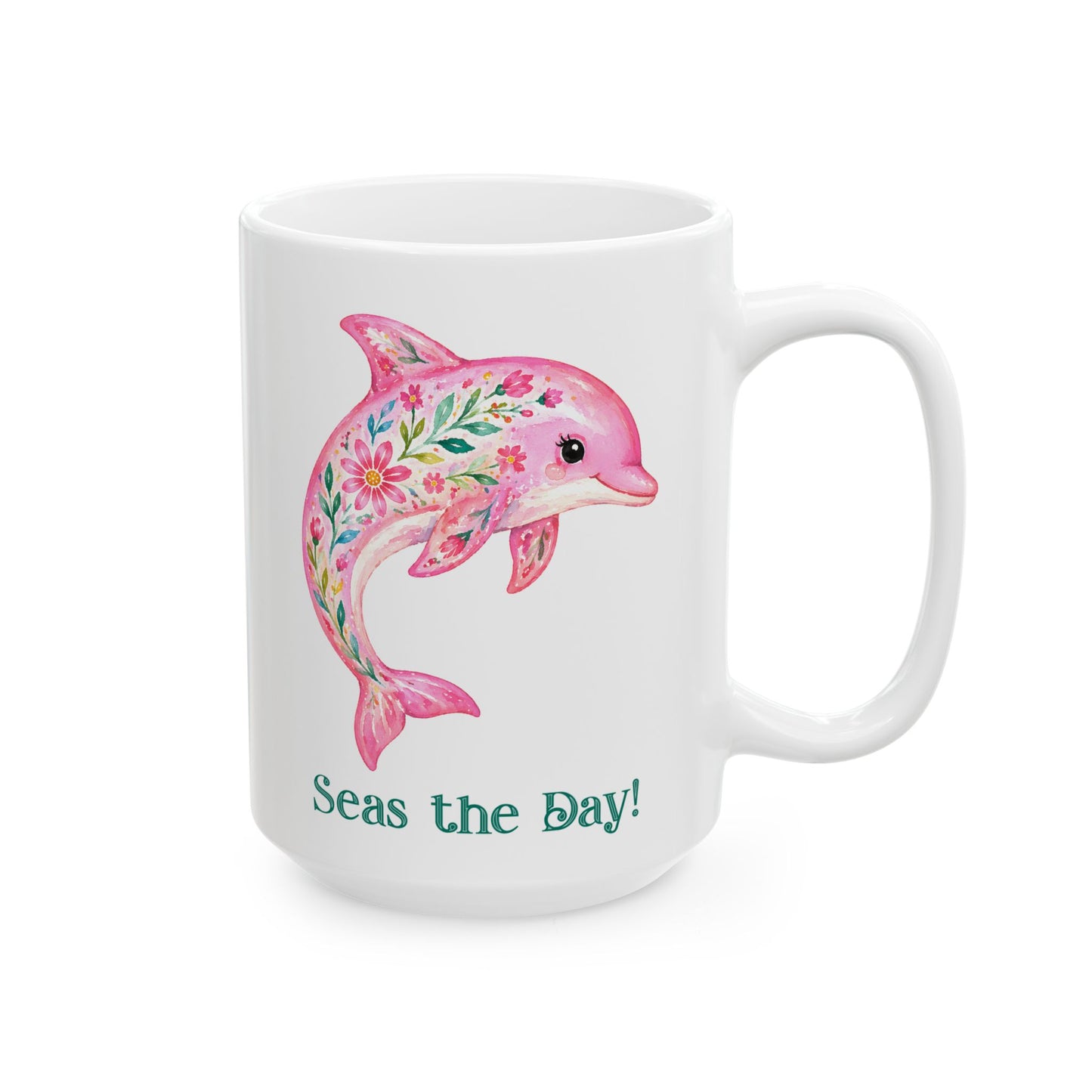 Ceramic Mug - Animal - Seas the Day Dolphin (01)