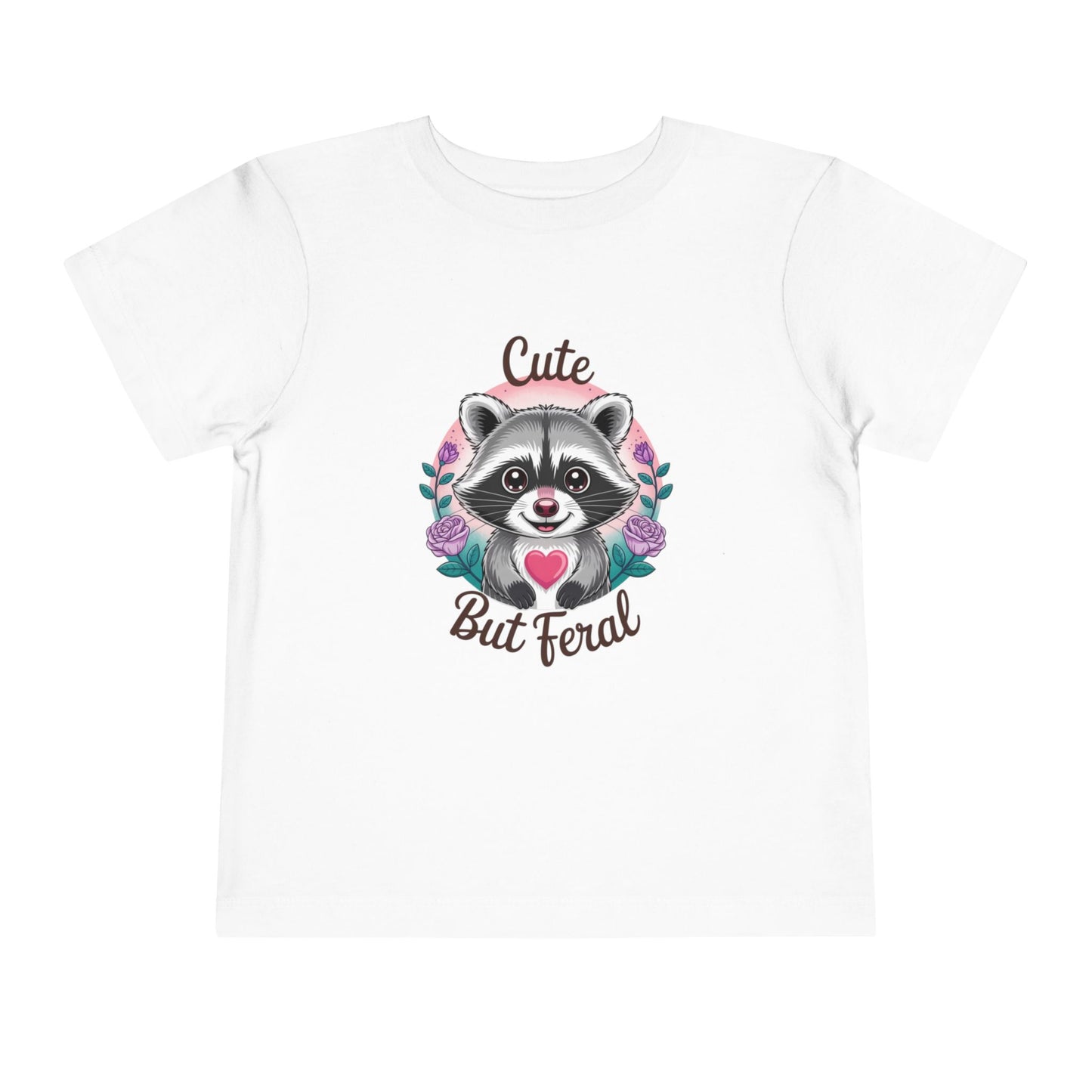 Toddler Tee - Animal / Racoon - Cute but Feral (01)