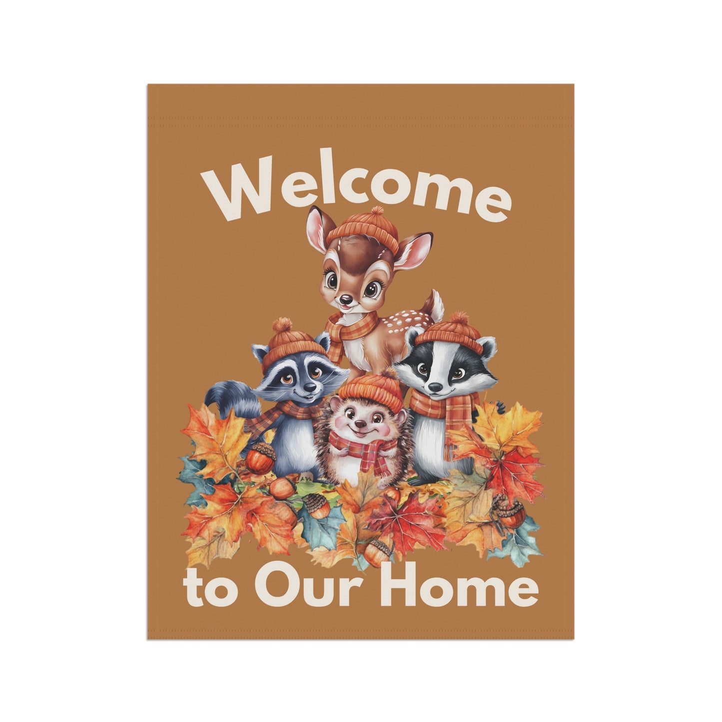 Garden Flag - Autumn -  Welcome Autumn Animals (01a)