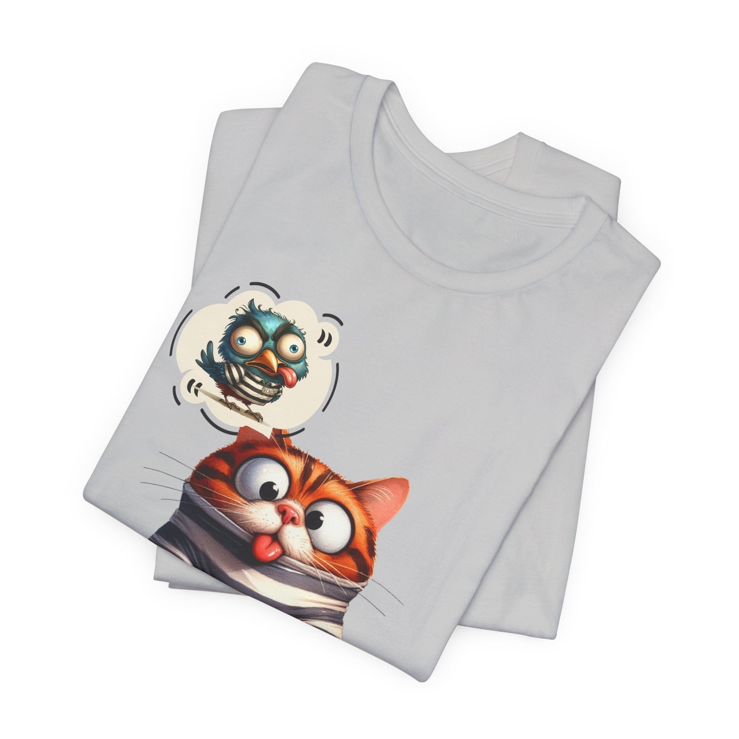 T-Shirt - Animal - Cat - I ate the jail bird (1a)