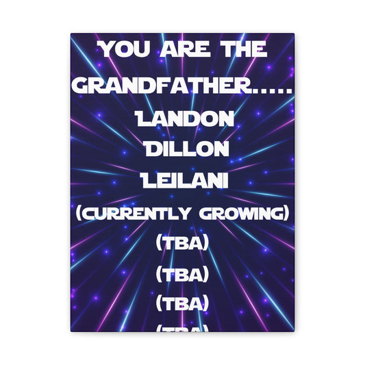 Canvas Print - Star Wars Grandfather Humor with Personalization Option