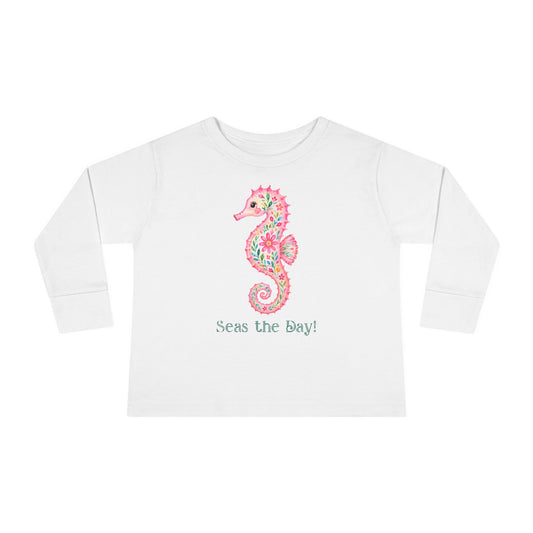 Toddler LS Tee - Animal - Seas the Day Seahorse (01)
