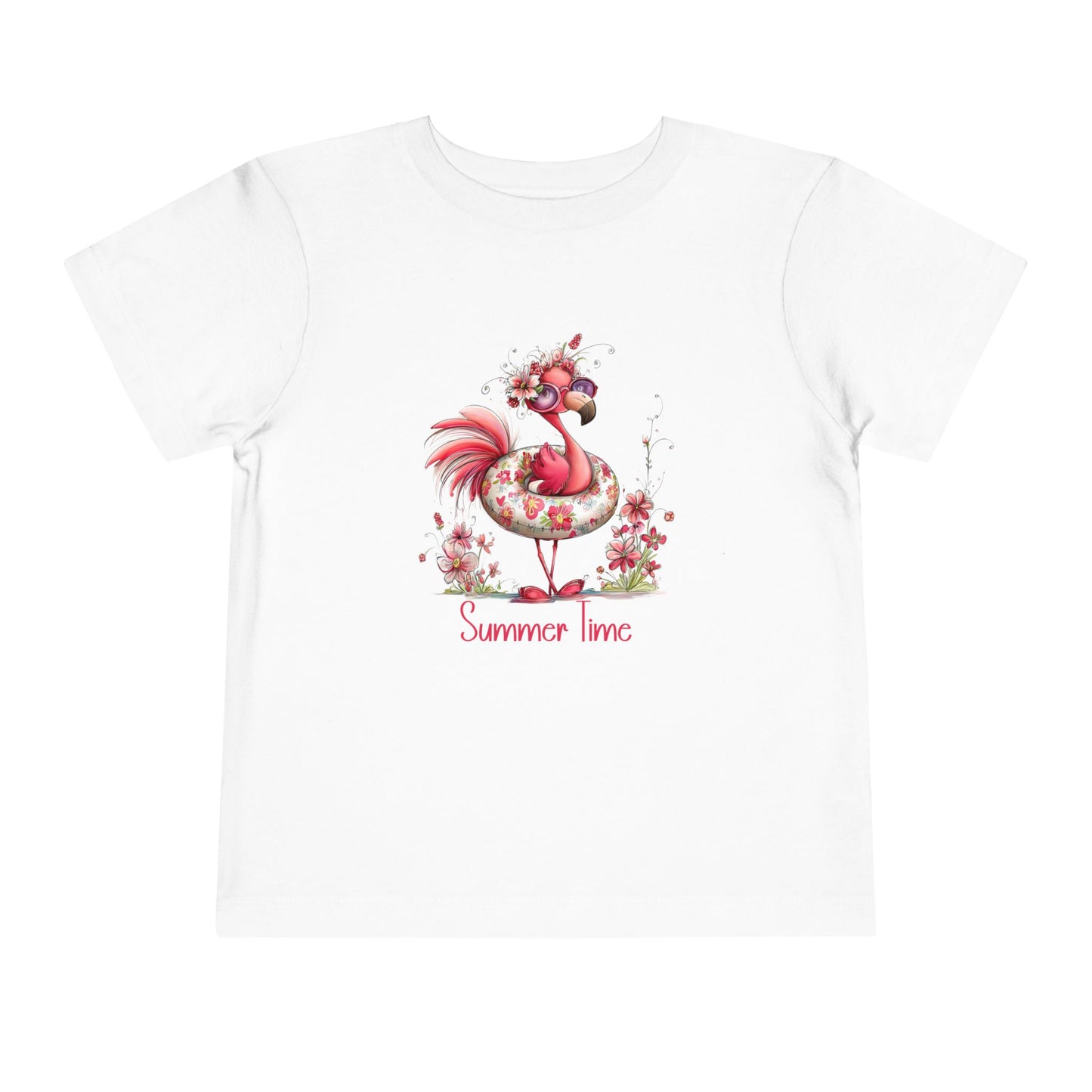 Toddler Tee - Animal - Flamingo - Summer Time (01)