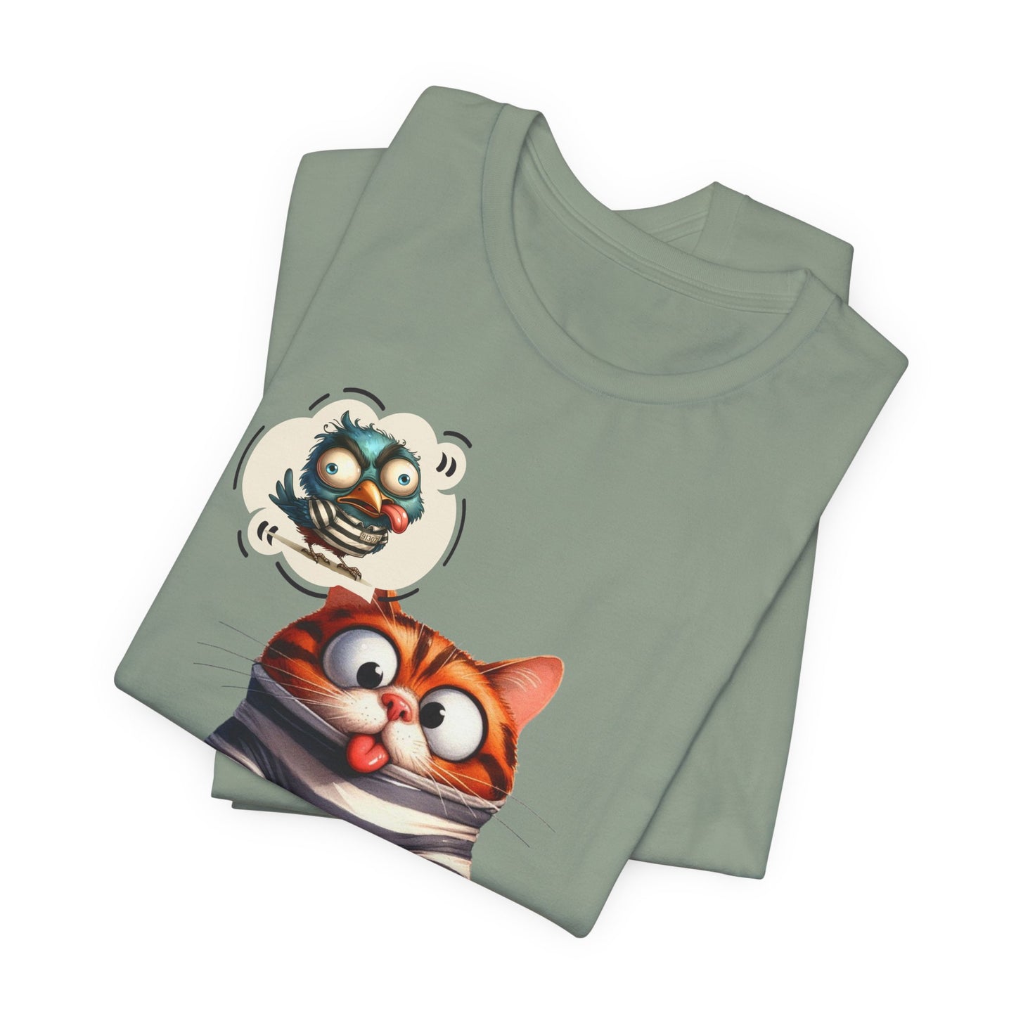 T-Shirt - Animal - Cat - I ate the jail bird (1a)