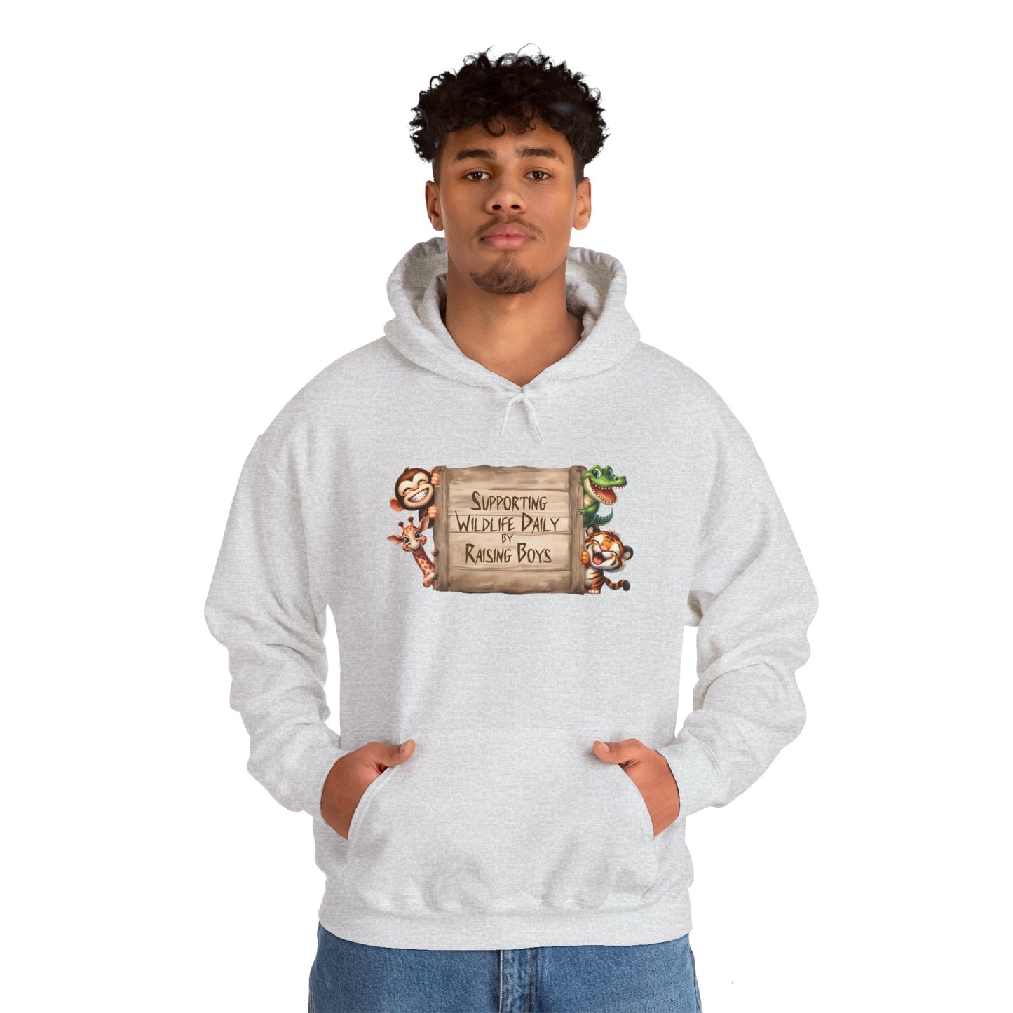 Hoodie - Supporting Wildlife by Raising Boys