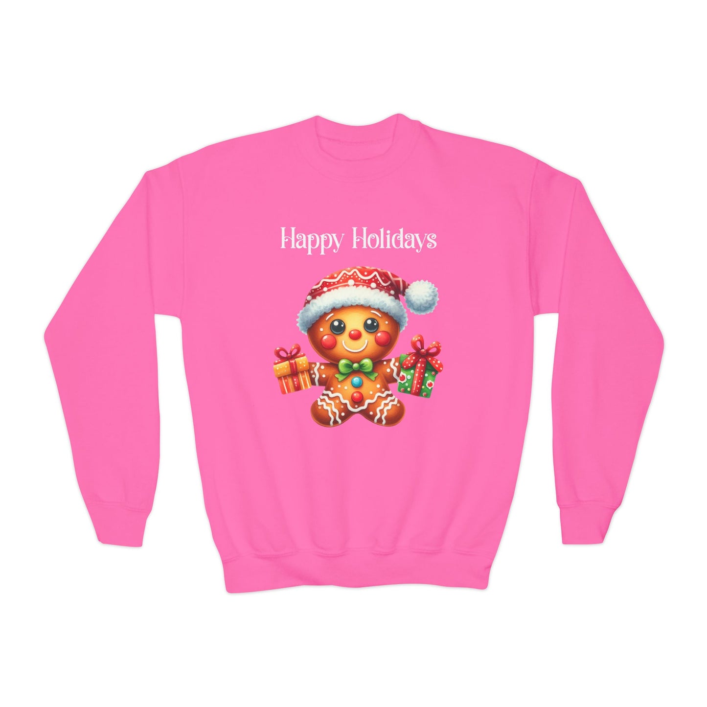 Child Sweatshirt - Christmas - Gingerbread - Happy Holidays (01a)