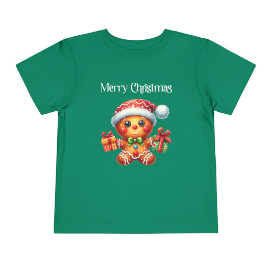 Toddler Tee - Christmas - Gingerbread - Merry Christmas (01a)