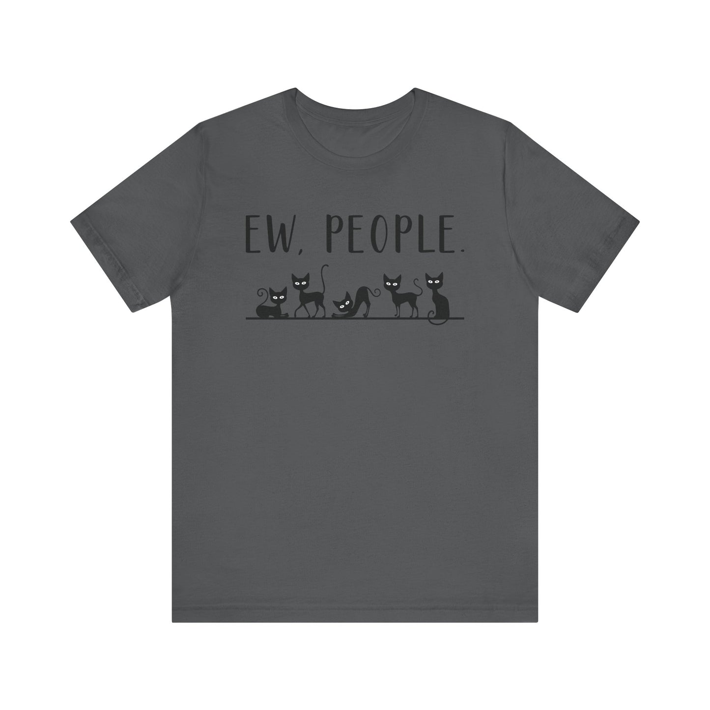 T-Shirt - Animal Lover - Ew People with Black Cats (01)