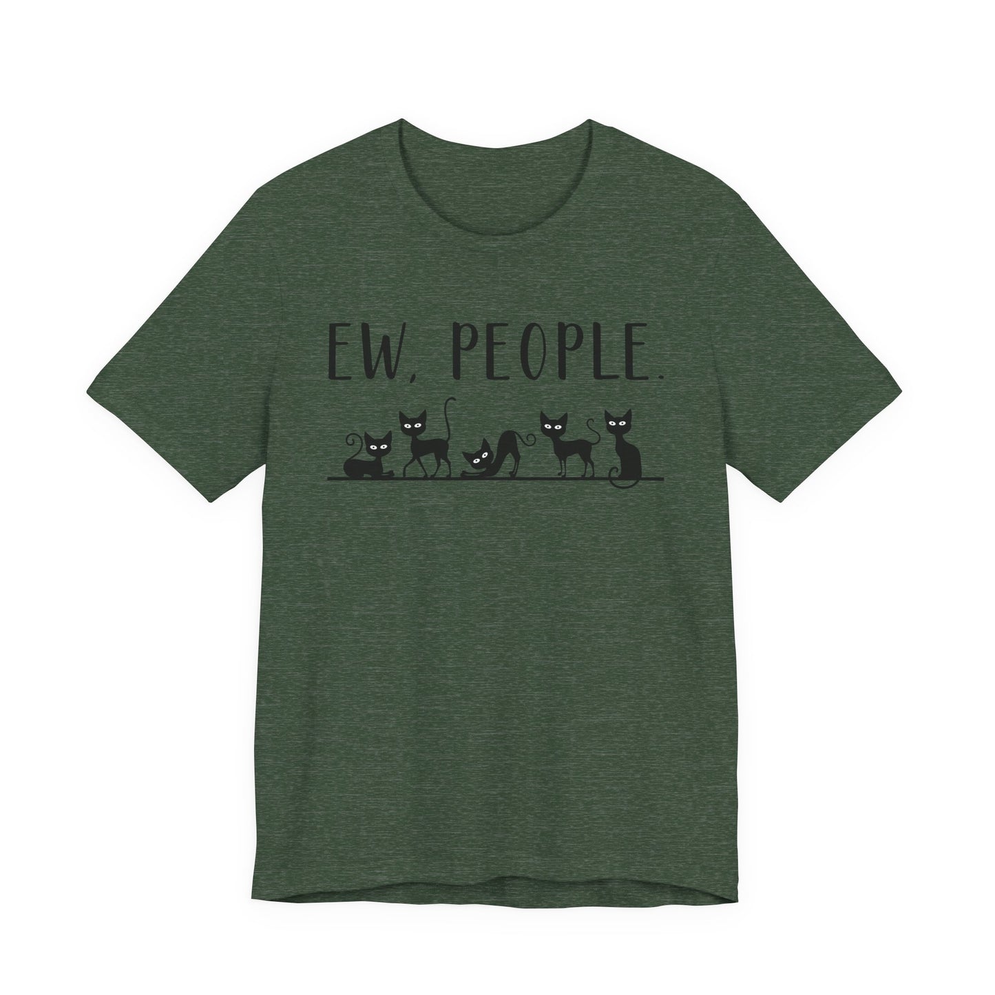 T-Shirt - Animal Lover - Ew People with Black Cats (01)