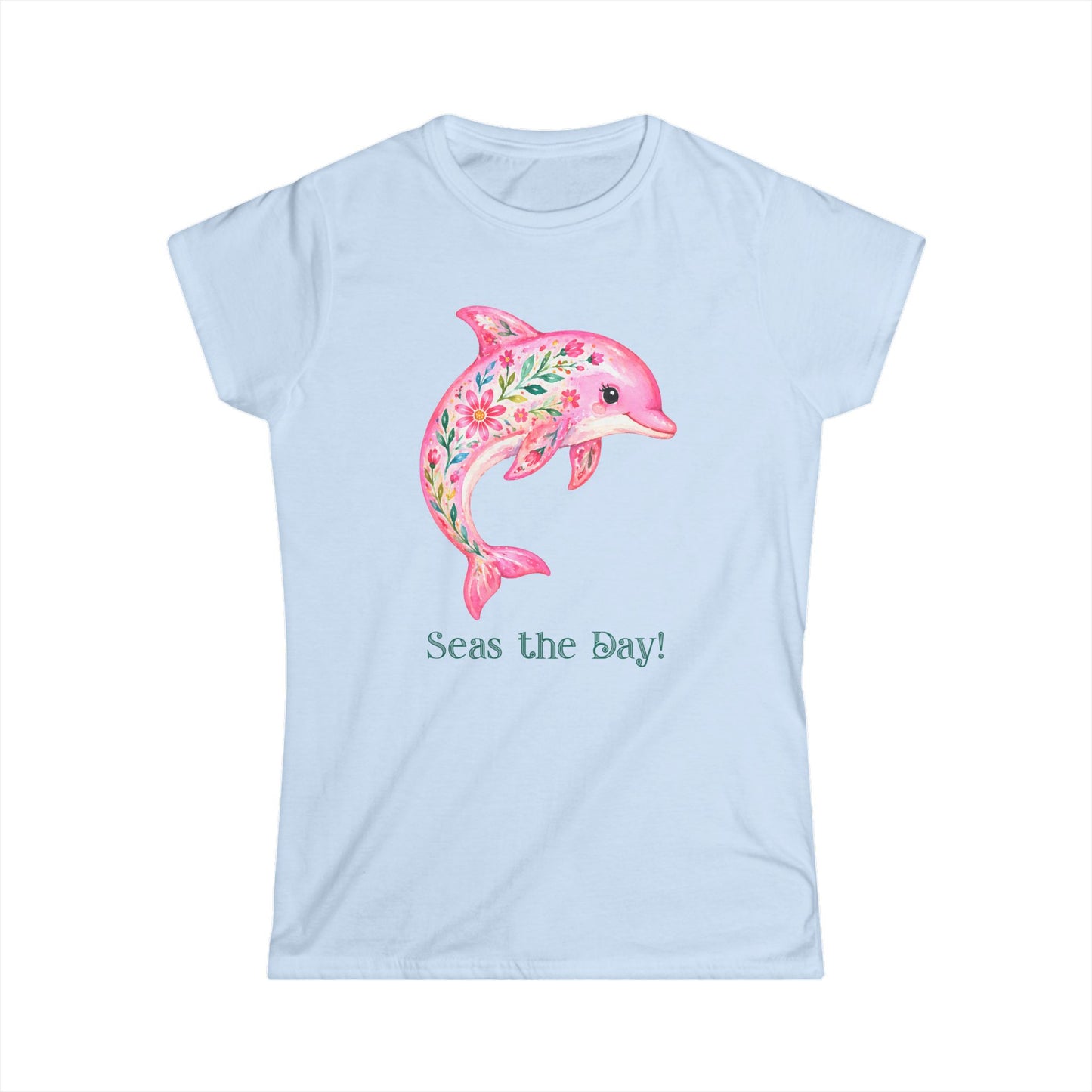 Female T-Shirt - Animal - Seas the Day Dolphin (01)