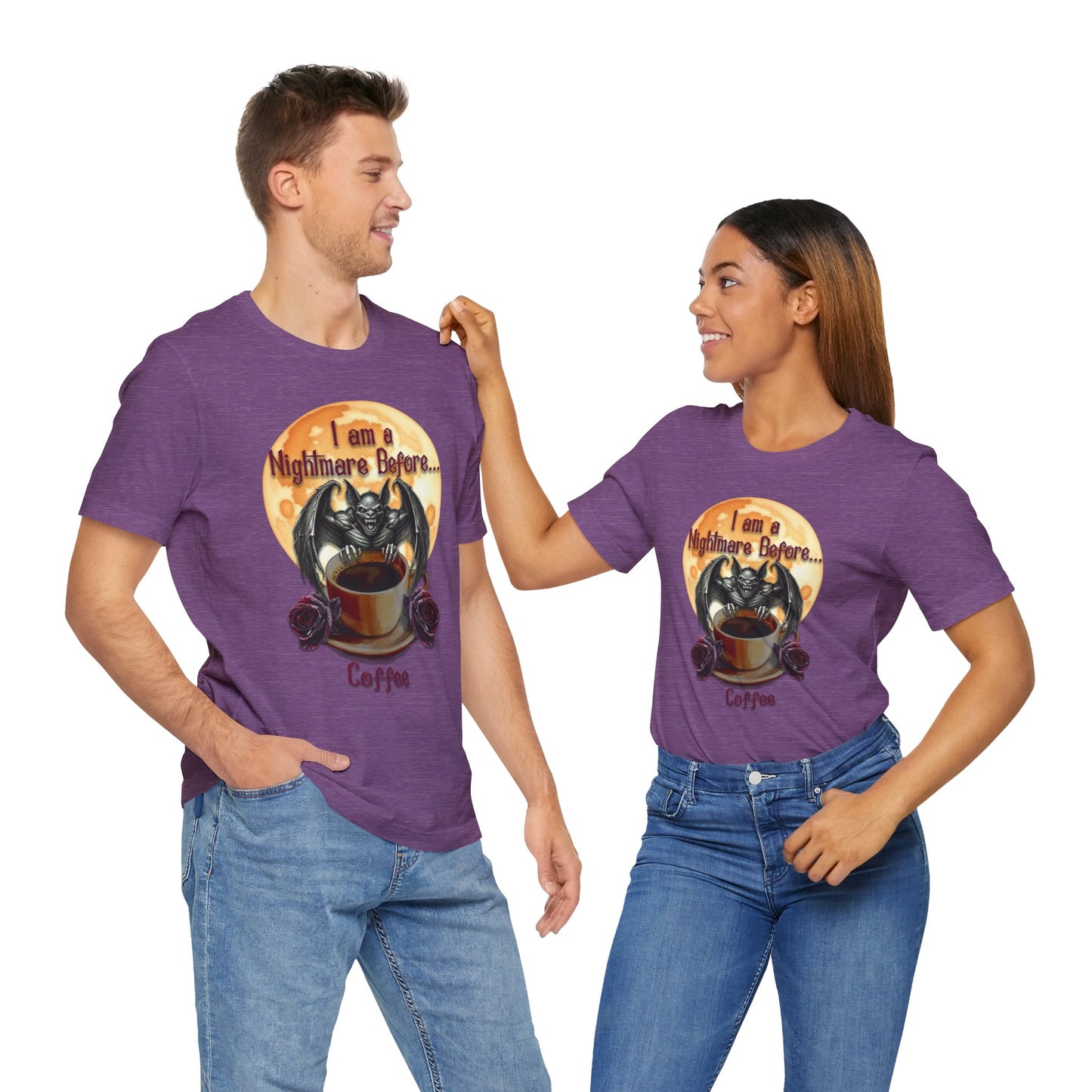 T-shirt - Halloween - Nightmare Before Coffee (1a) - Front Only