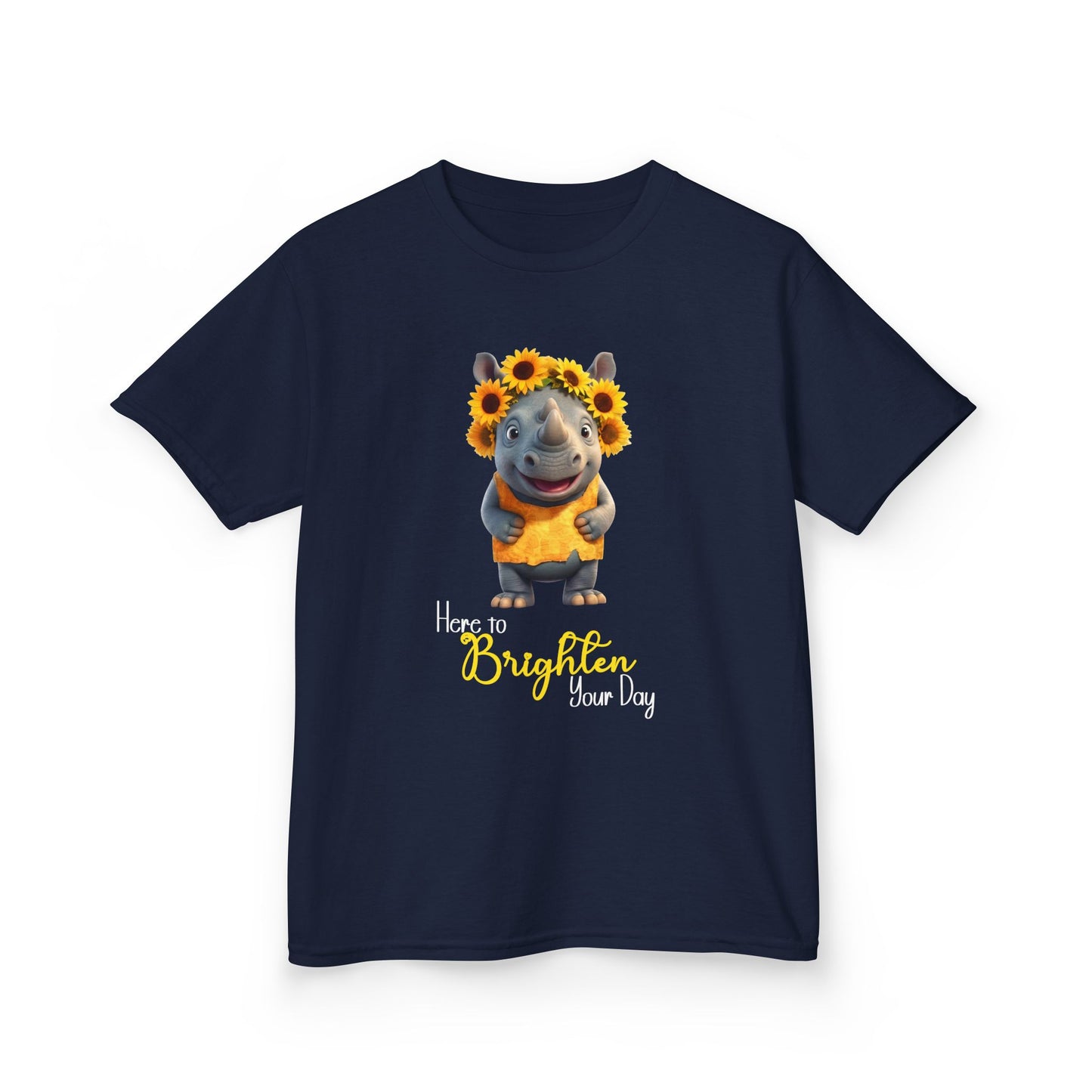 Child Tee - Animal - Here to Brighten, Rhino (01)