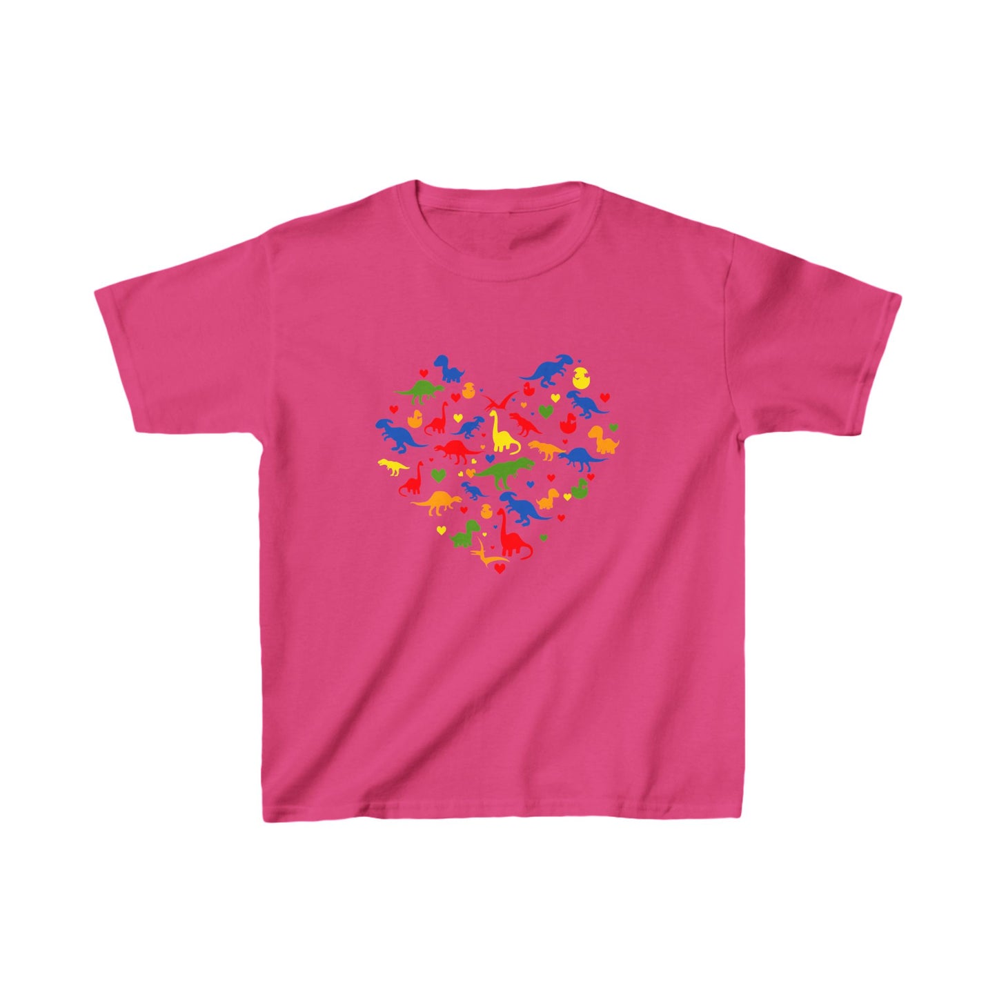 Kid T-Shirt - Dinosaur making Heart (1)