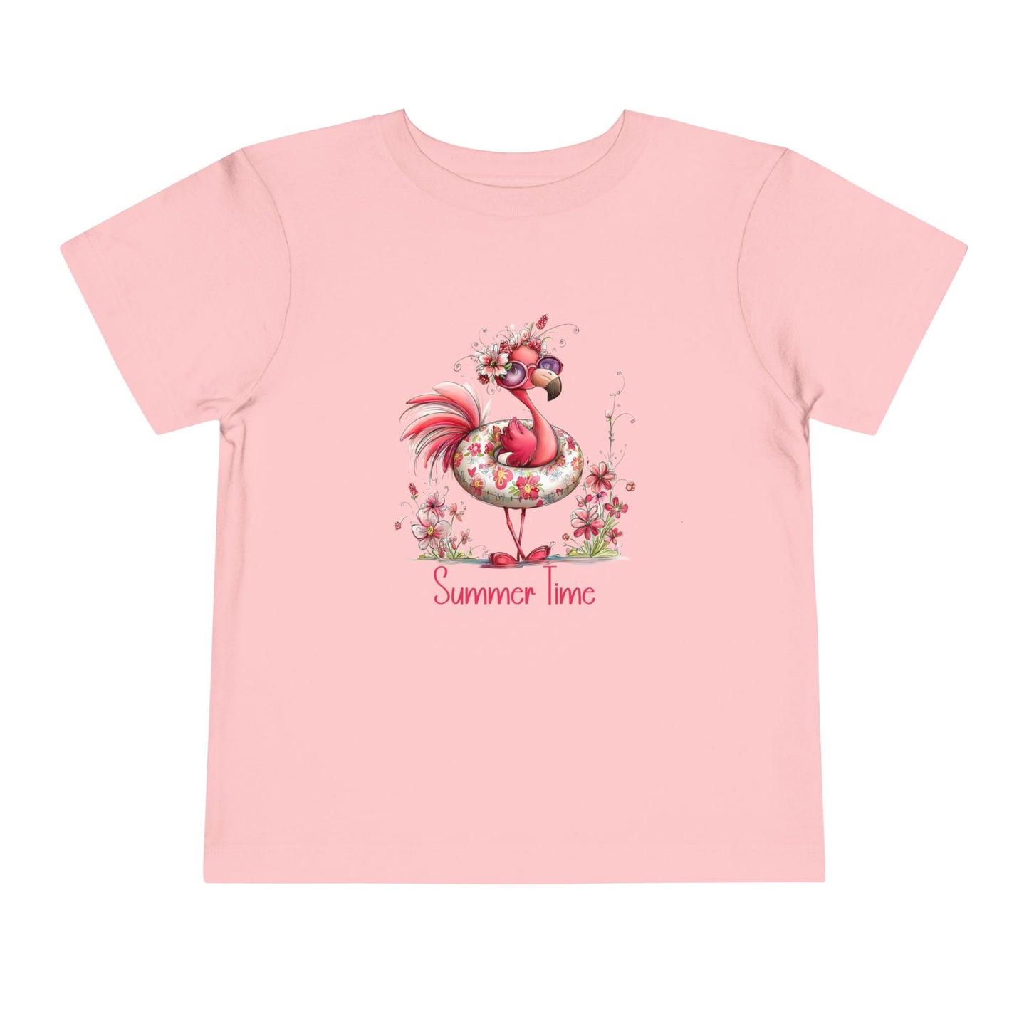 Toddler Tee - Animal - Flamingo - Summer Time (01)