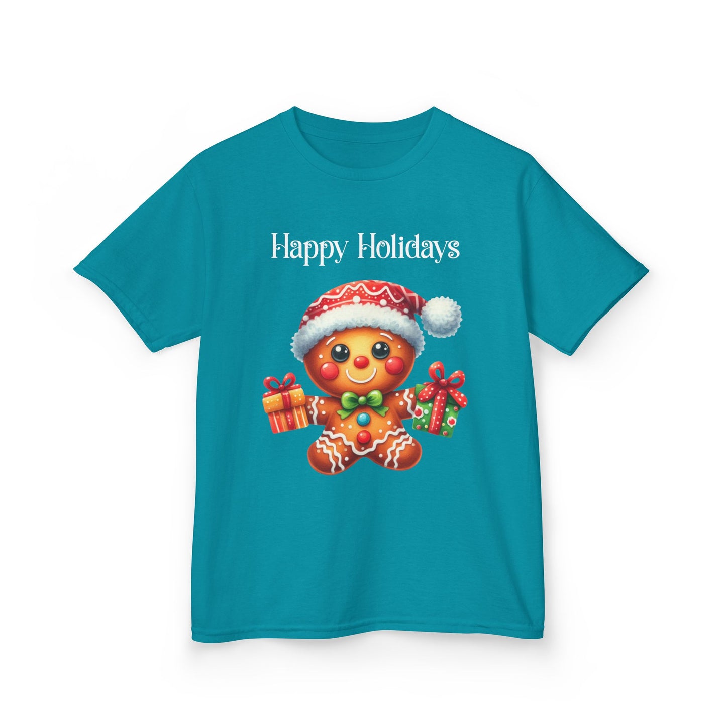 Child Tee - Christmas - Gingerbread - Happy Holidays (01a)