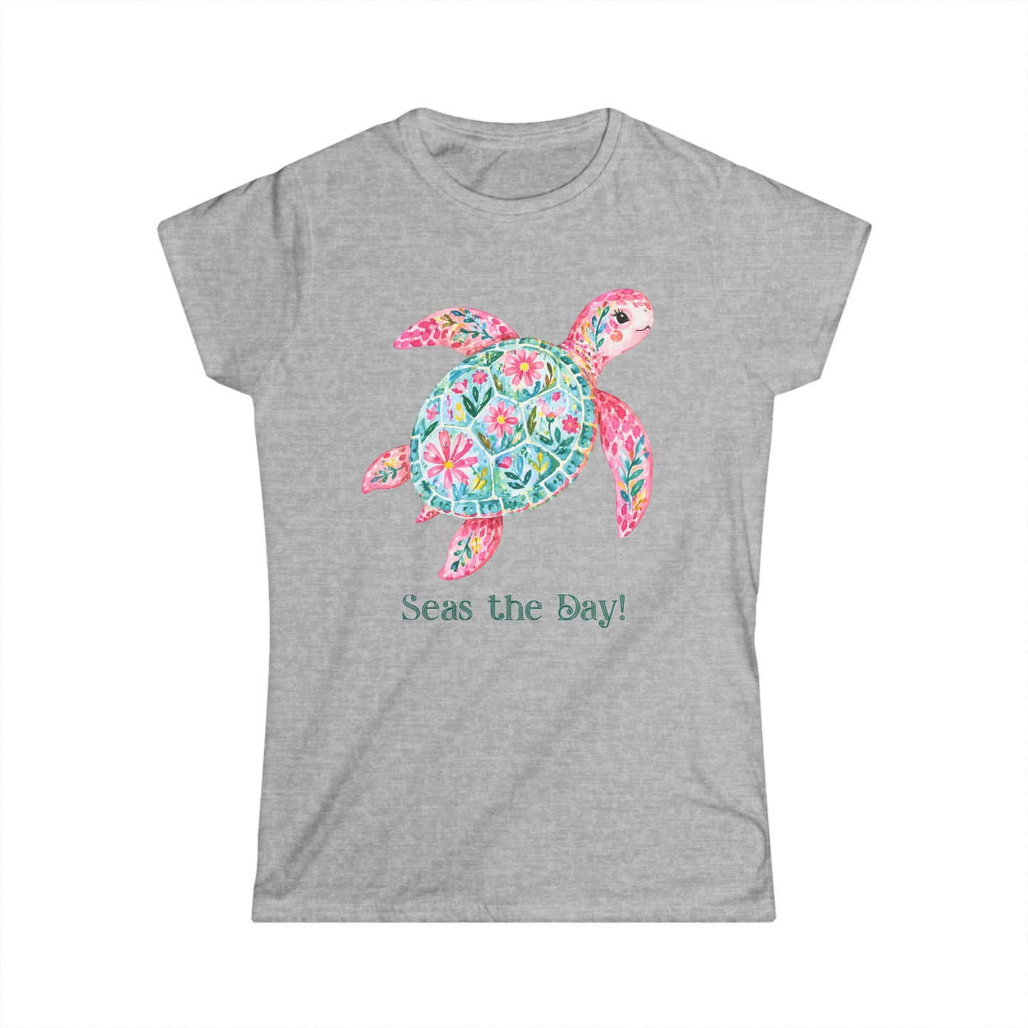 Female T-Shirt - Animal - Seas the Day Turtle (01)