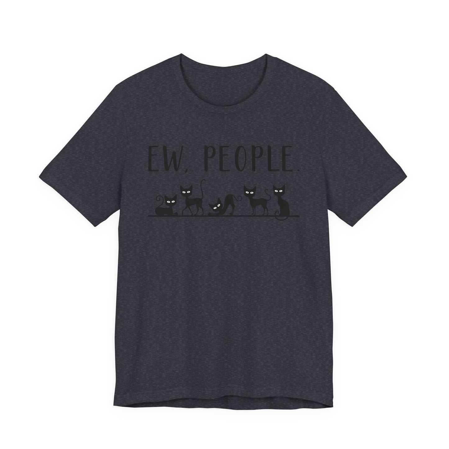 T-Shirt - Animal Lover - Ew People with Black Cats (01)
