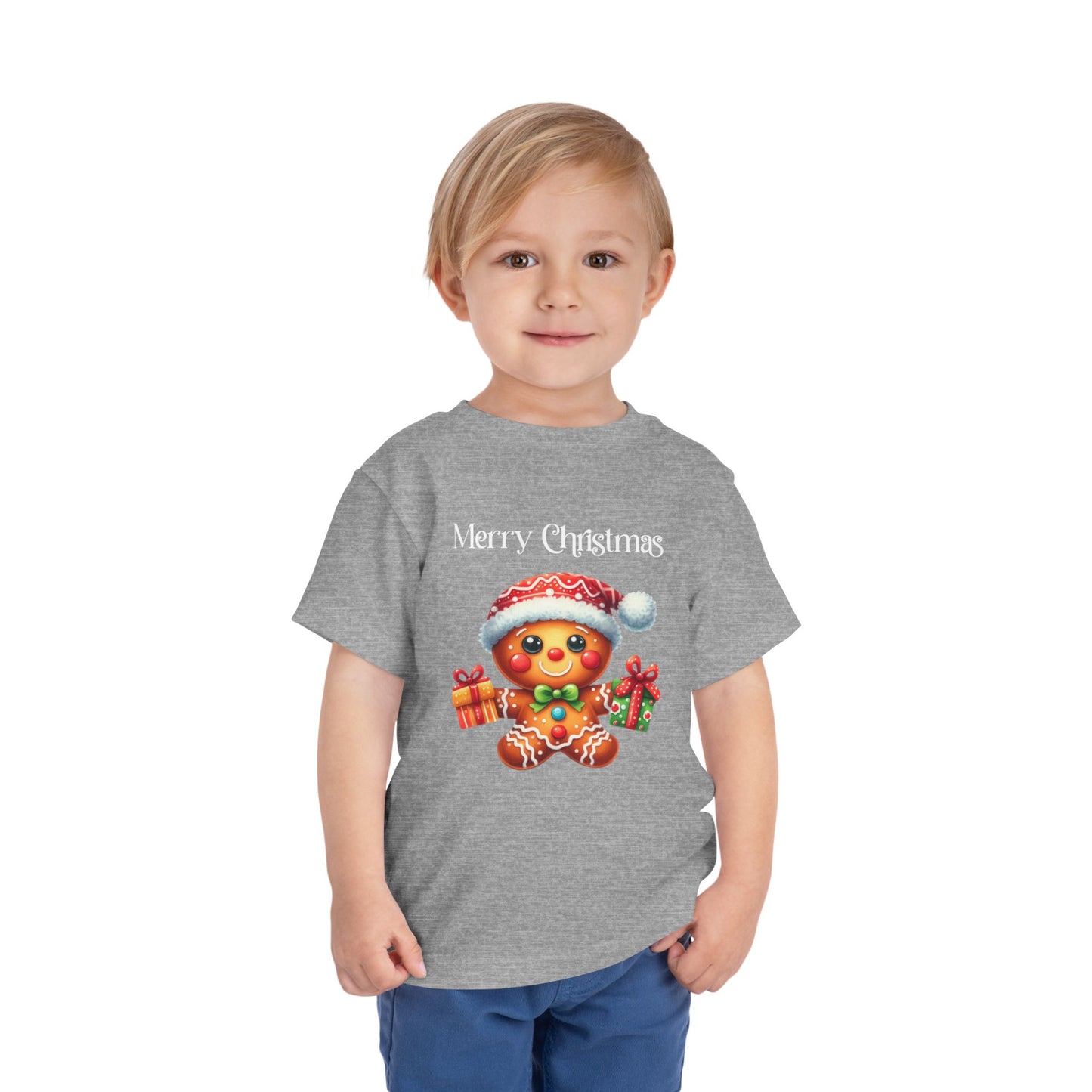 Toddler Tee - Christmas - Gingerbread - Merry Christmas (01a)