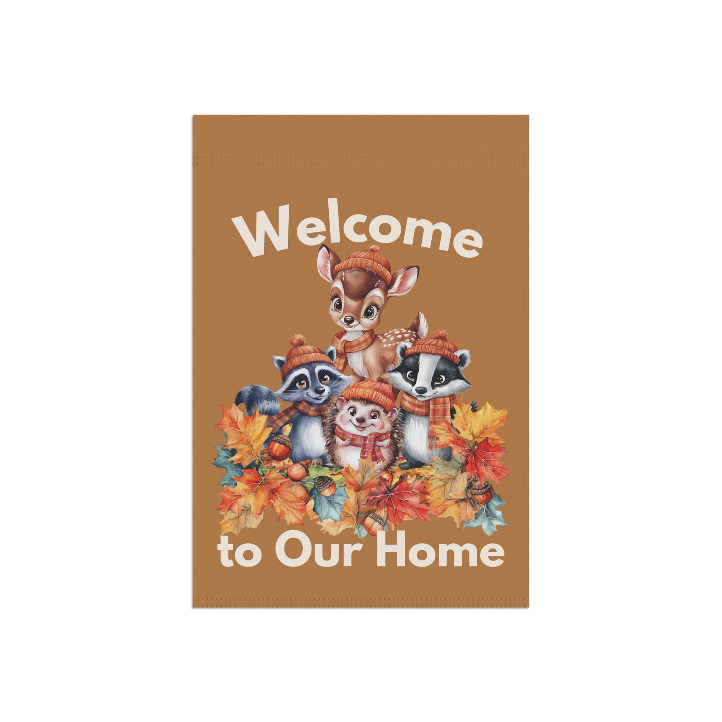 Garden Flag - Autumn -  Welcome Autumn Animals (01a)