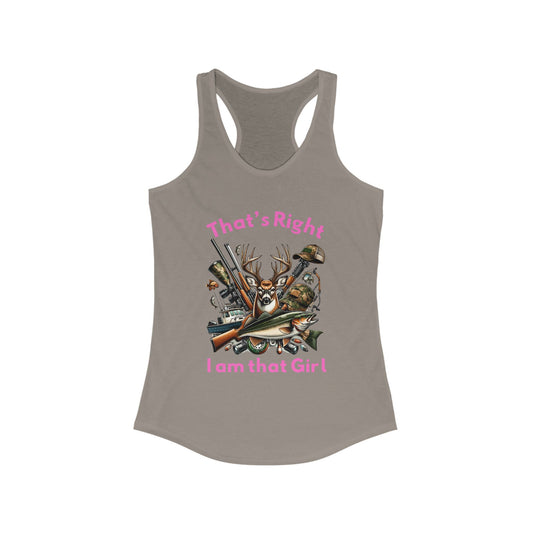Female Tank Top - Hunter - I am that Girl (1) - Razor Back
