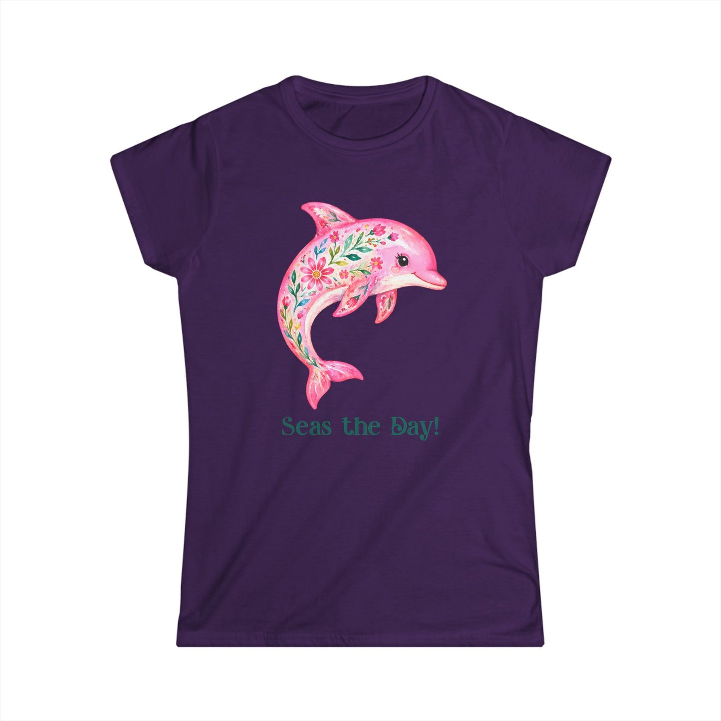 Female T-Shirt - Animal - Seas the Day Dolphin (01)
