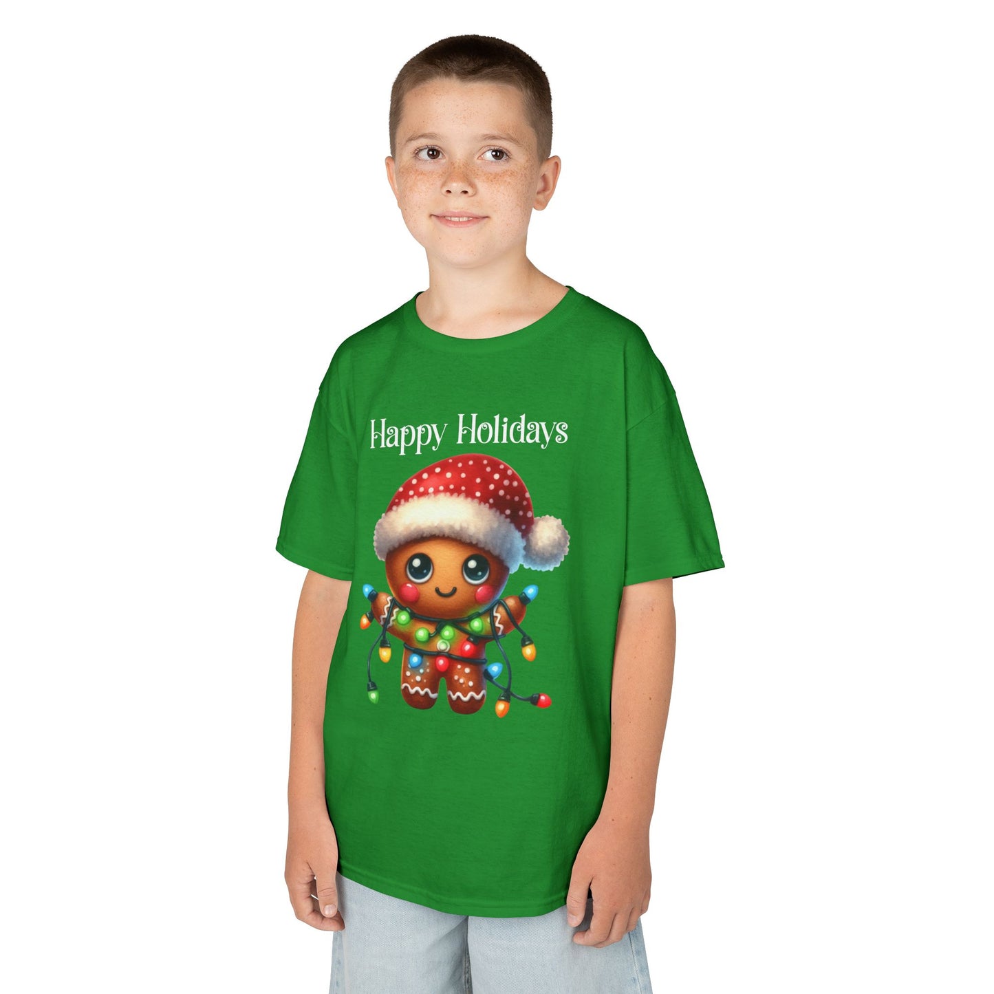 Child Tee - Christmas - Gingerbread - Happy Holidays (02a)