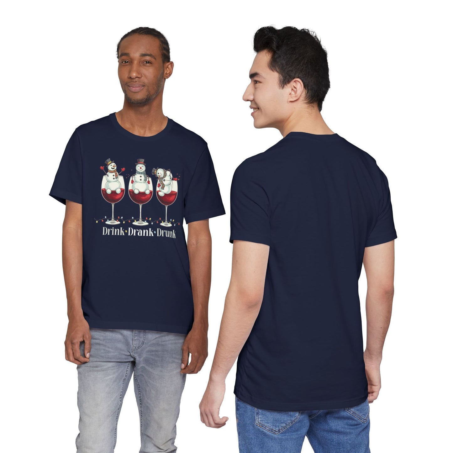 T-shirt - Christmas - Wine Snowmen (01)