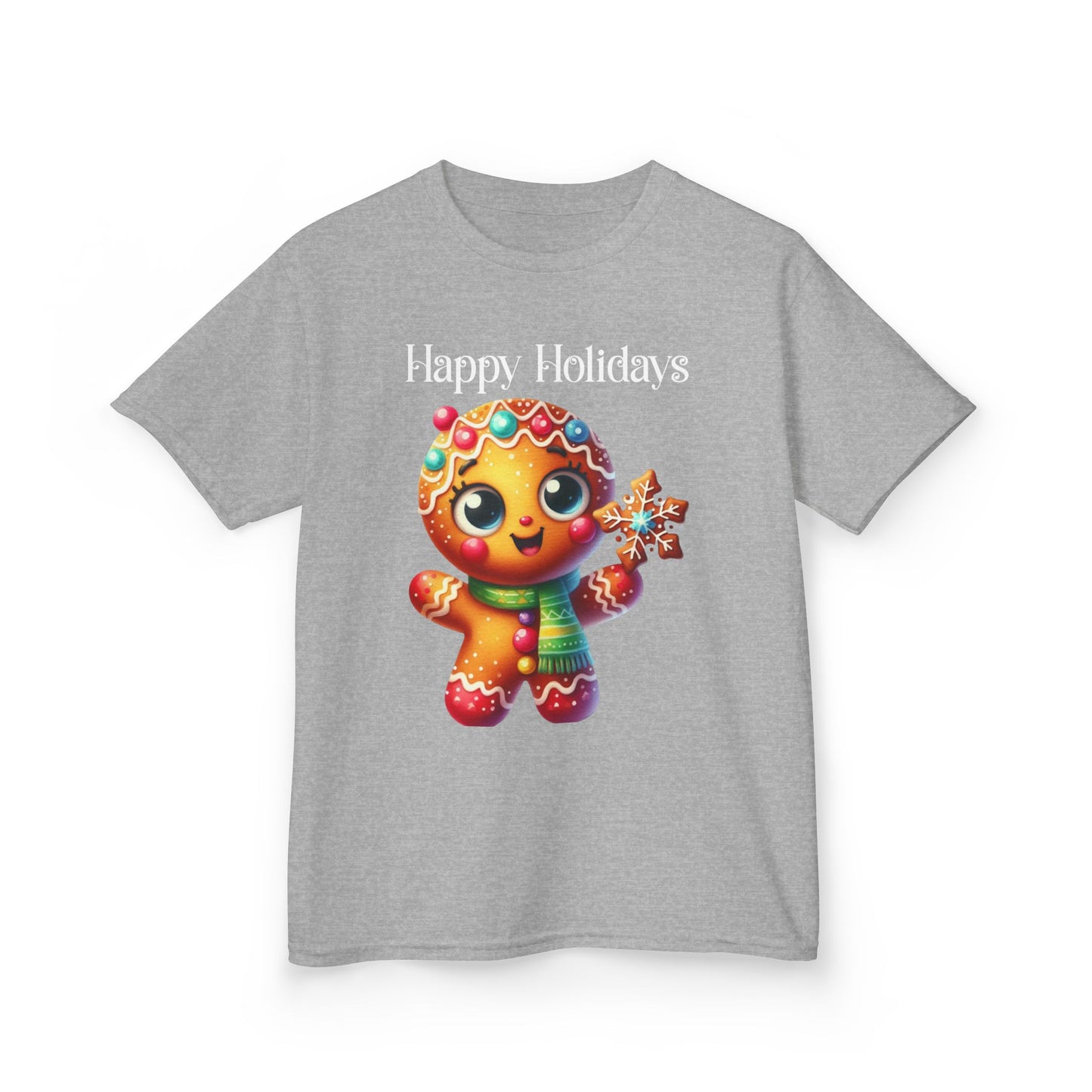 Child Tee - Christmas - Gingerbread - Happy Holidays (03a)