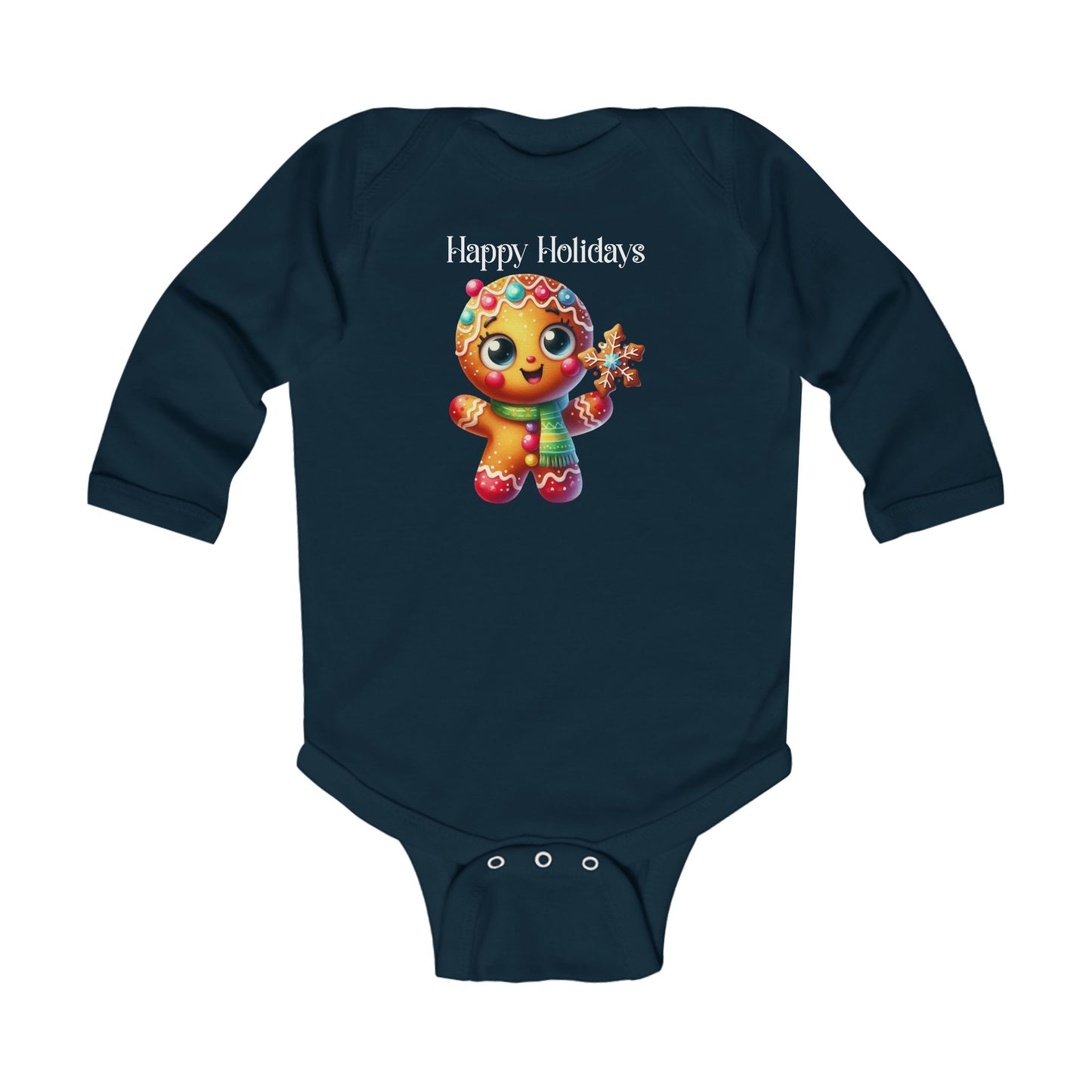 Onesie - Christmas - Gingerbread - Happy Holidays (03)