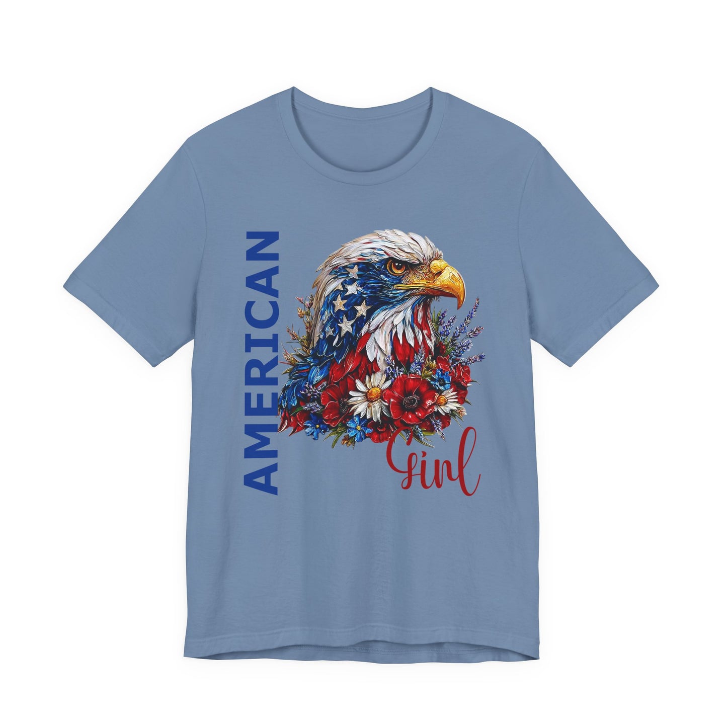 T-Shirt - American - American Girl with Eagle 01