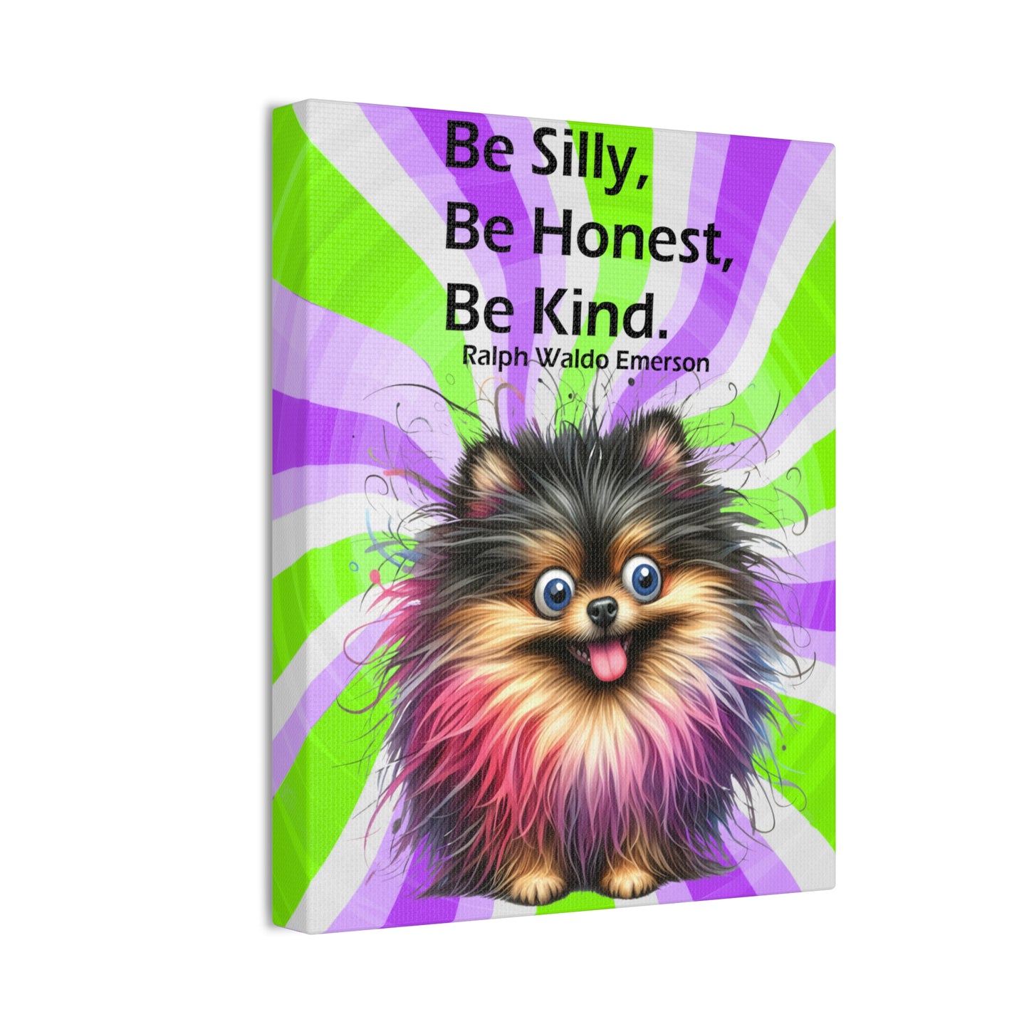 Canvas Art - Inspiring - Be Silly, Be Honest, Be Kind - Dog 02