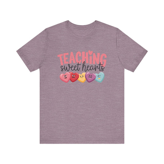 T-Shirt - Teacher / Valentine - Teaching Sweet Hearts (01) - Light colors