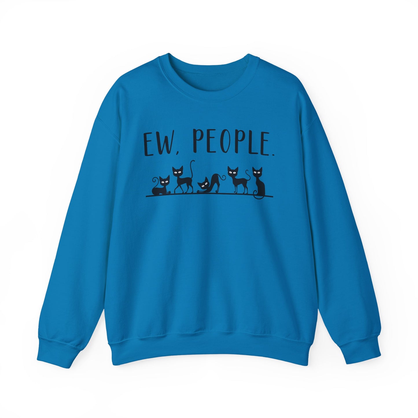 Sweatshirt - Animal Lover - Ew People with Black Cats (01)