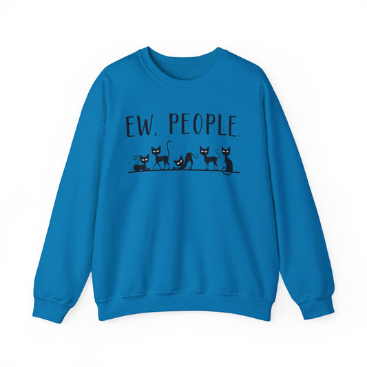 Sweatshirt - Animal Lover - Ew People with Black Cats (01)