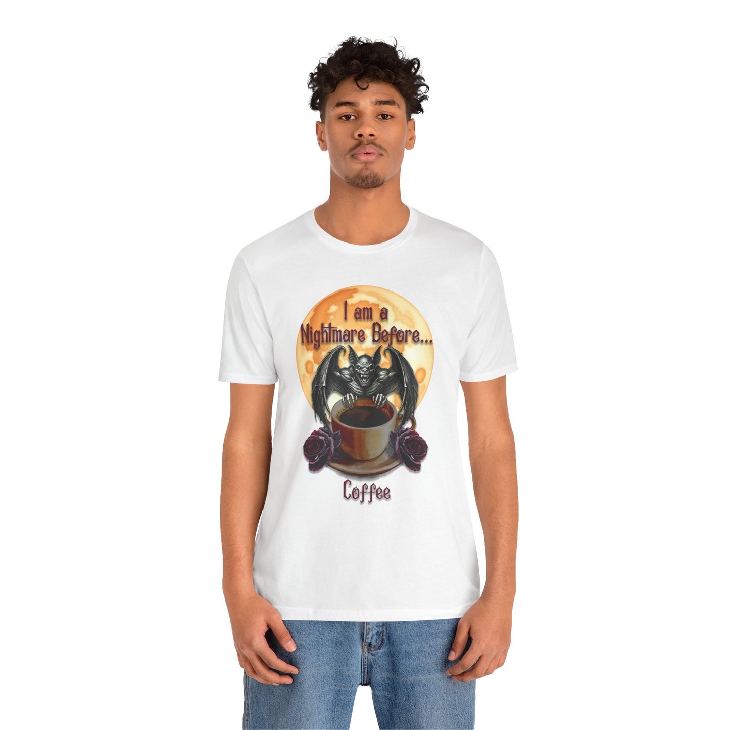 T-shirt - Halloween - Nightmare Before Coffee (1a) - Front Only