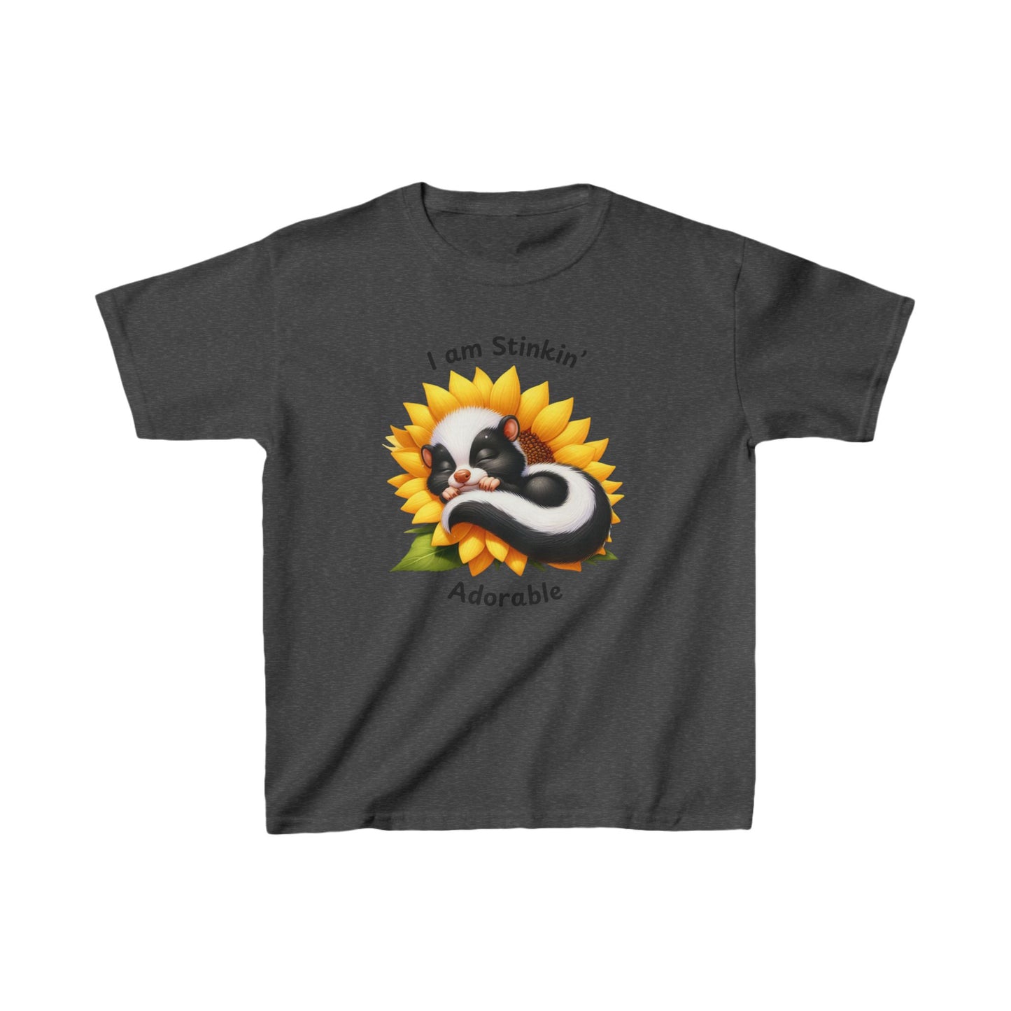 Kid T-Shirt - Stinkin' Adorable with Skunk (2)