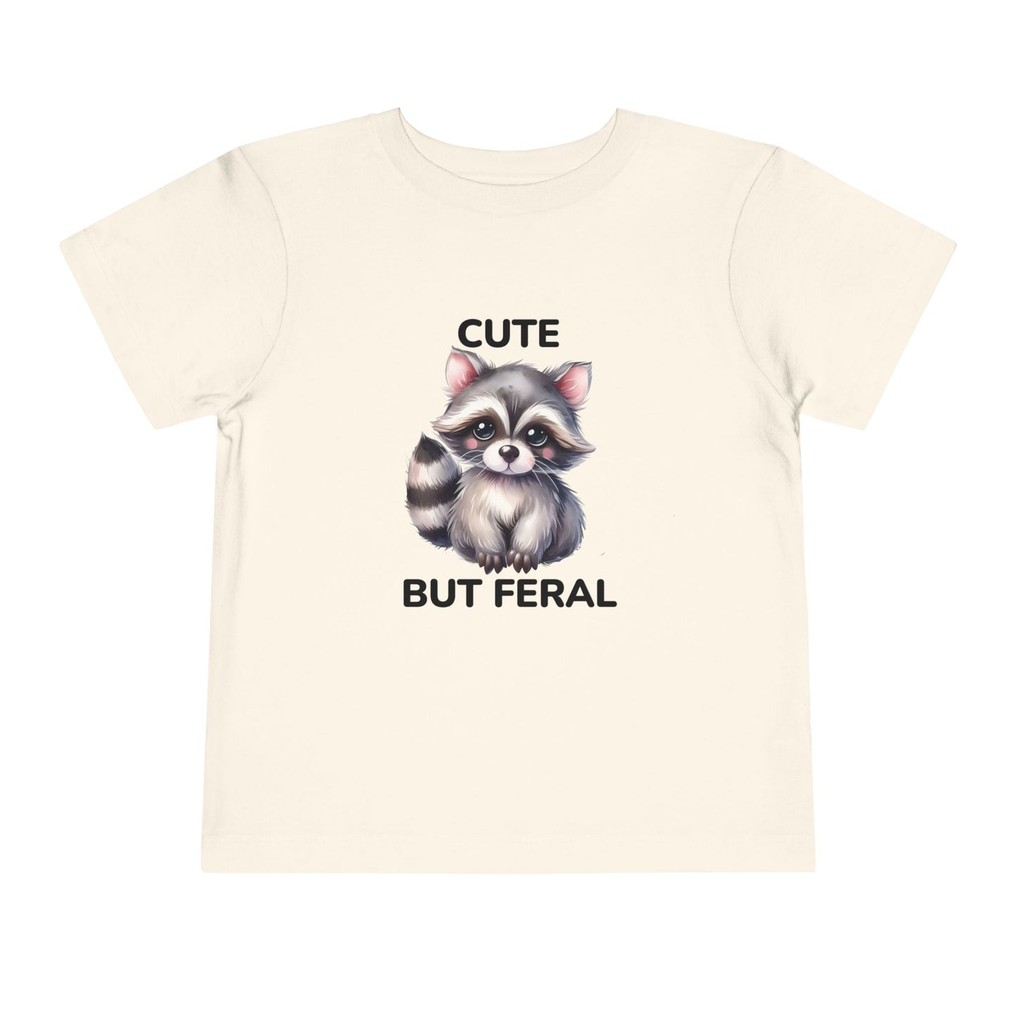 Toddler Tee - Animal / Racoon - Cute but Feral (02)