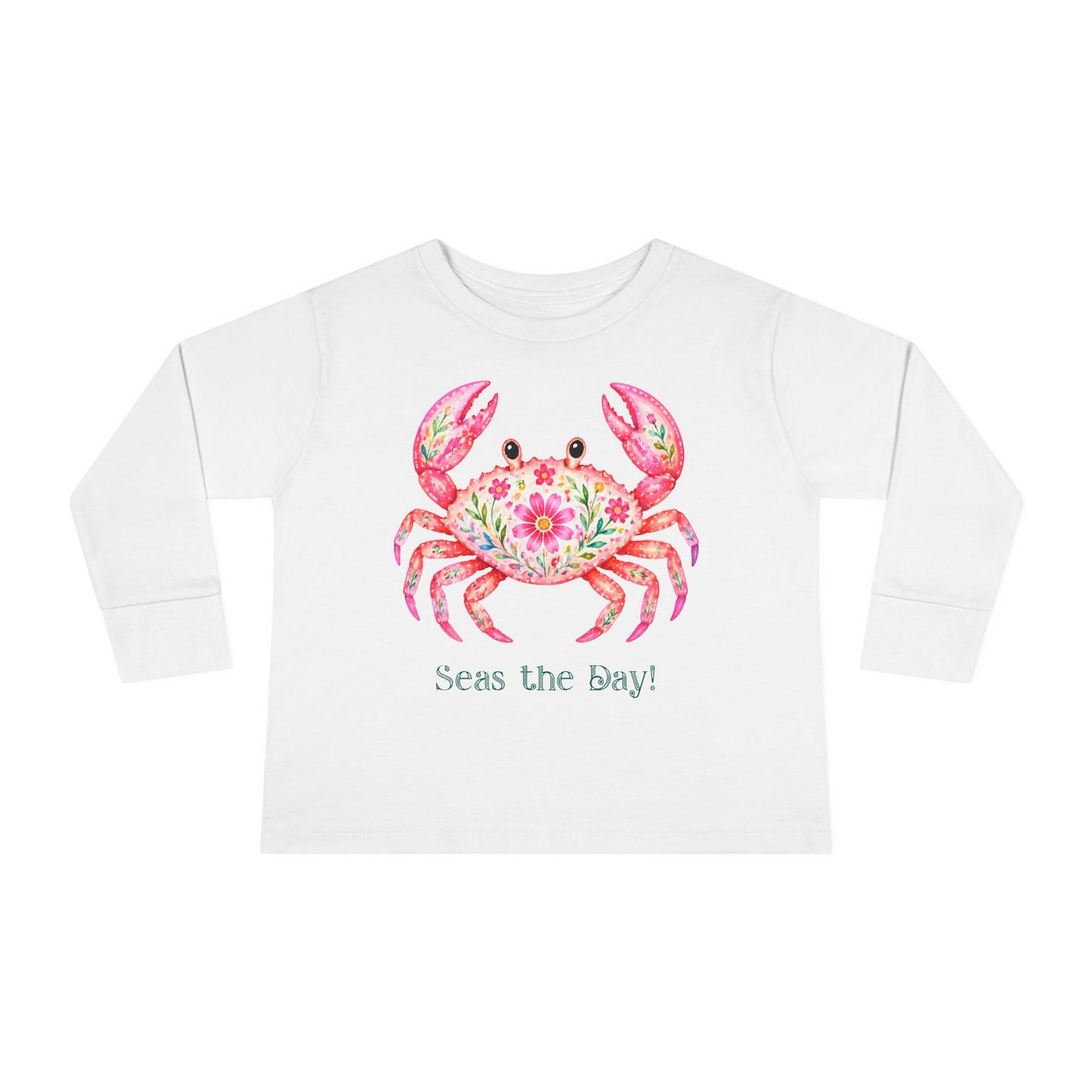 Toddler LS Tee - Animal - Seas the Day Crab (01)