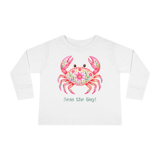 Toddler LS Tee - Animal - Seas the Day Crab (01)