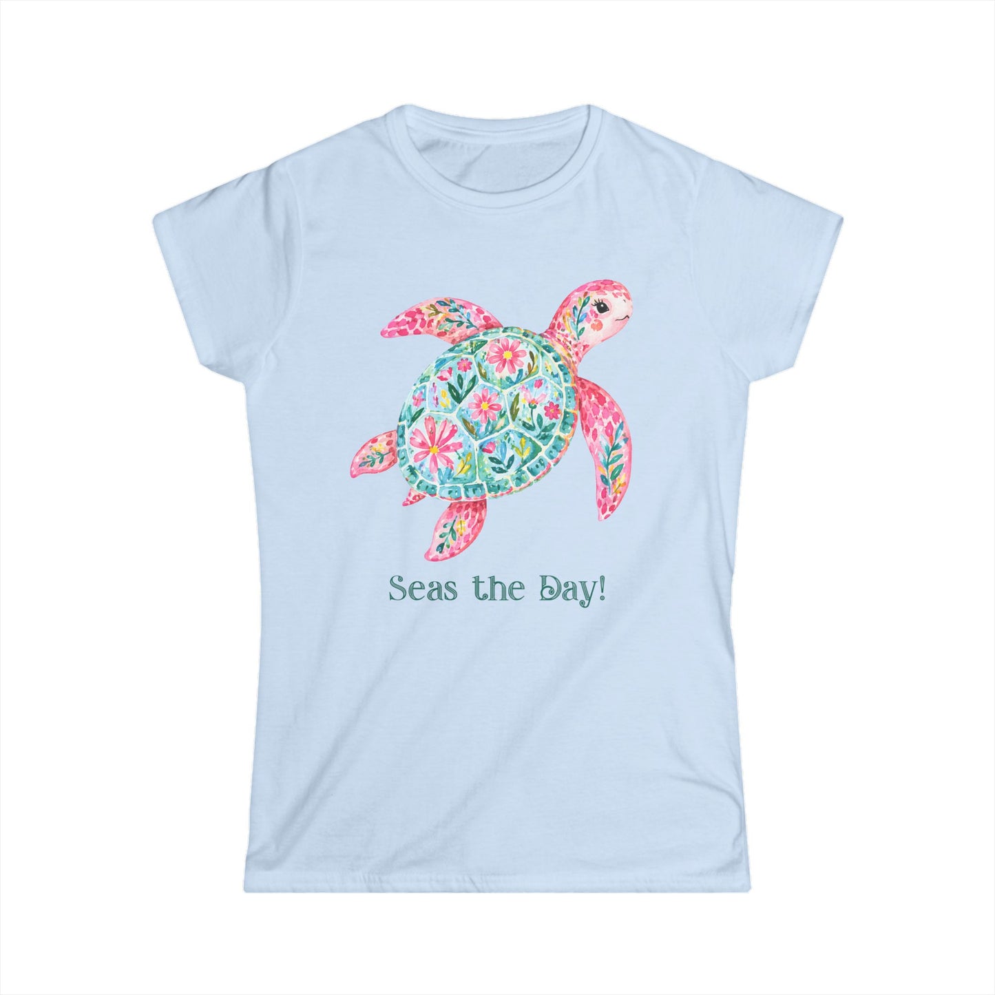 Female T-Shirt - Animal - Seas the Day Turtle (01)