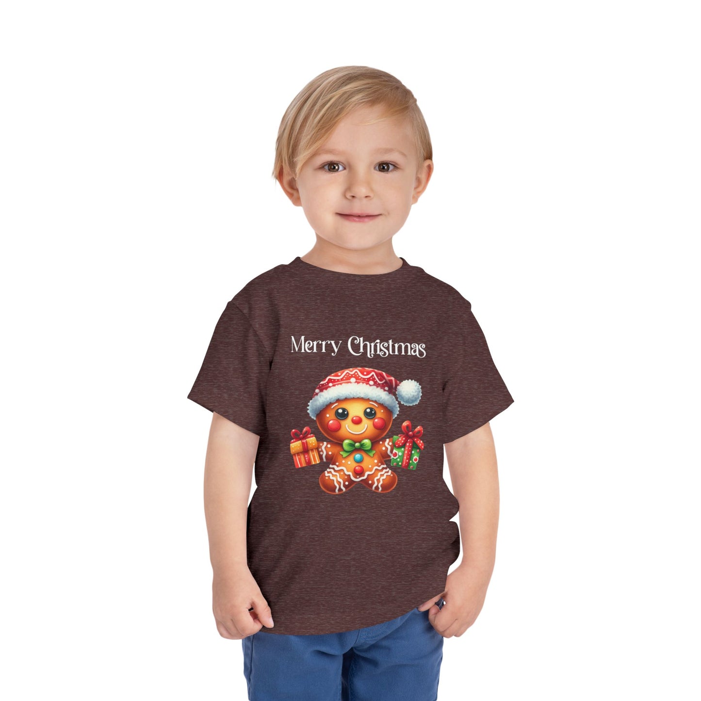 Toddler Tee - Christmas - Gingerbread - Merry Christmas (01a)