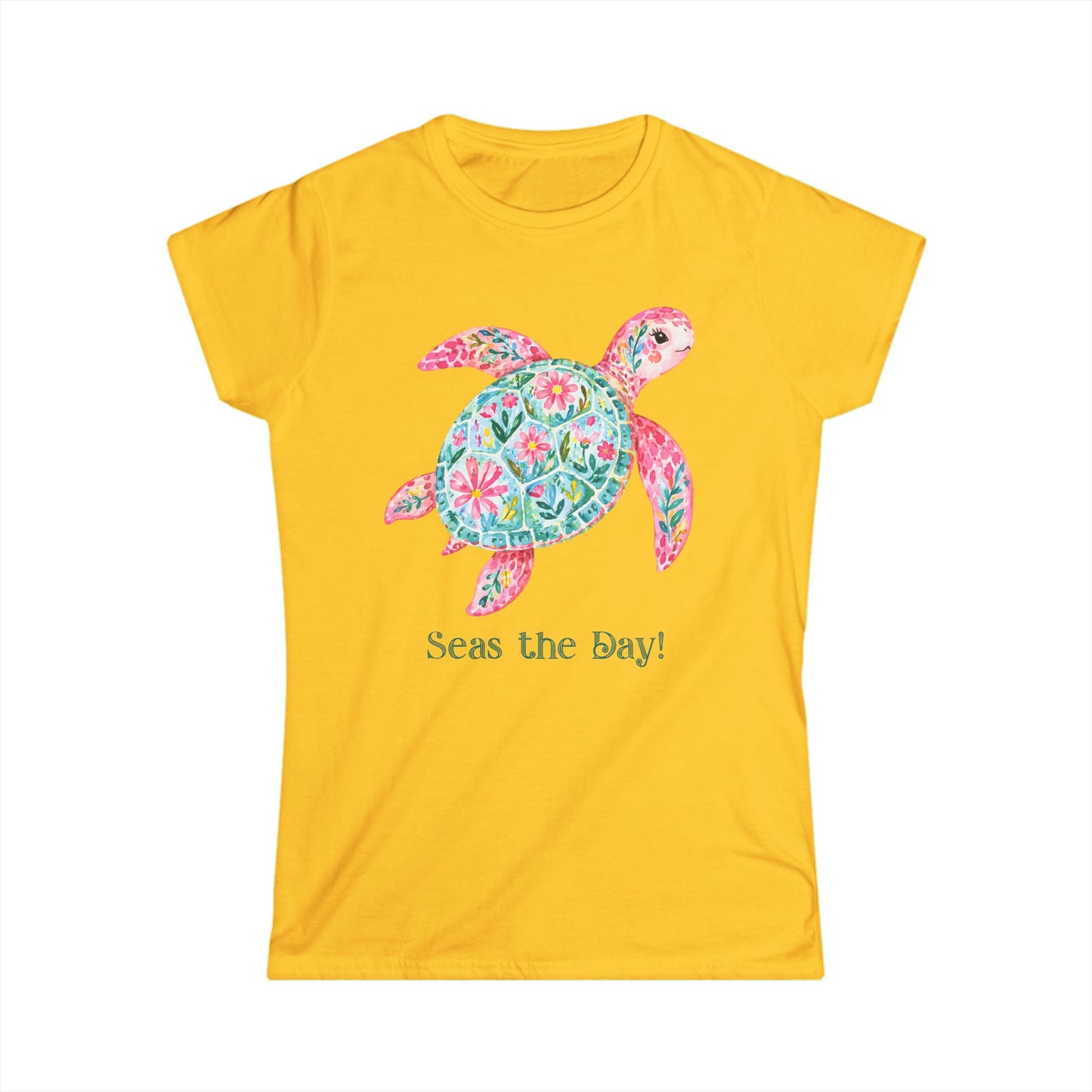Female T-Shirt - Animal - Seas the Day Turtle (01)