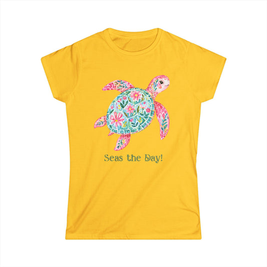 Female T-Shirt - Animal - Seas the Day Turtle (01)