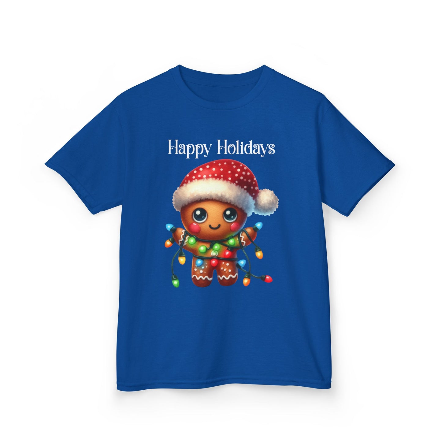 Child Tee - Christmas - Gingerbread - Happy Holidays (02a)