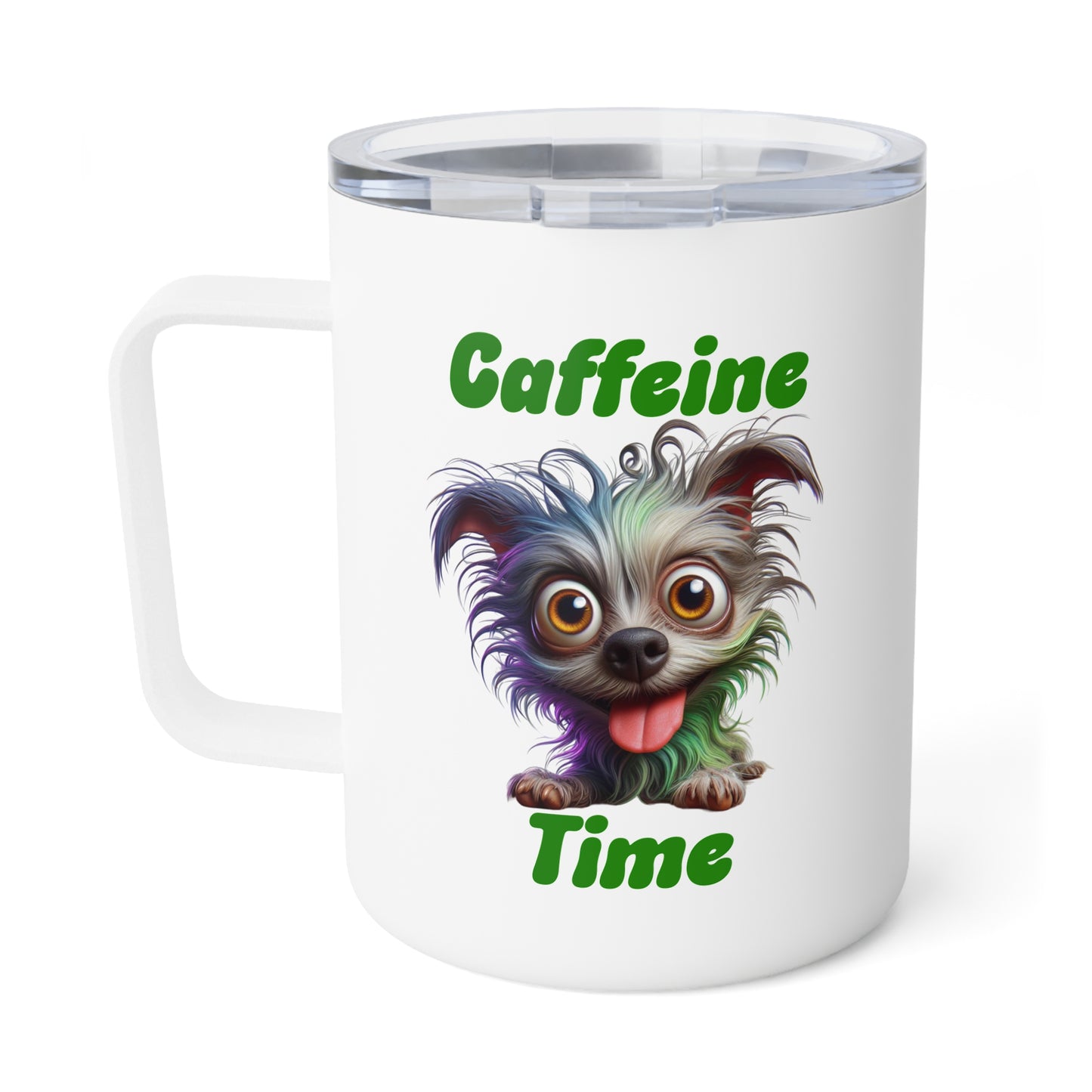 Insulated Coffee Mug - Caffeine Time with dog (3)