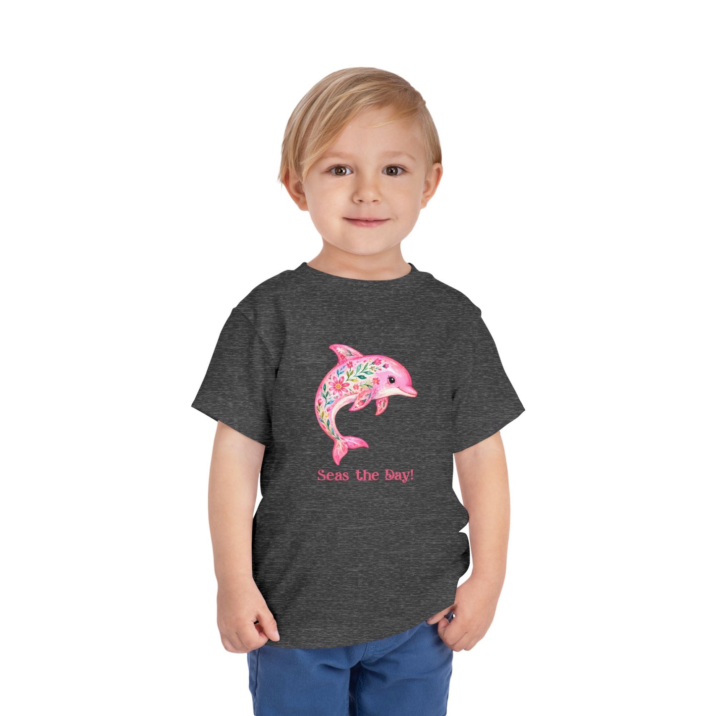 Toddler Tee - Animal - Seas the Day Dolphin (01)