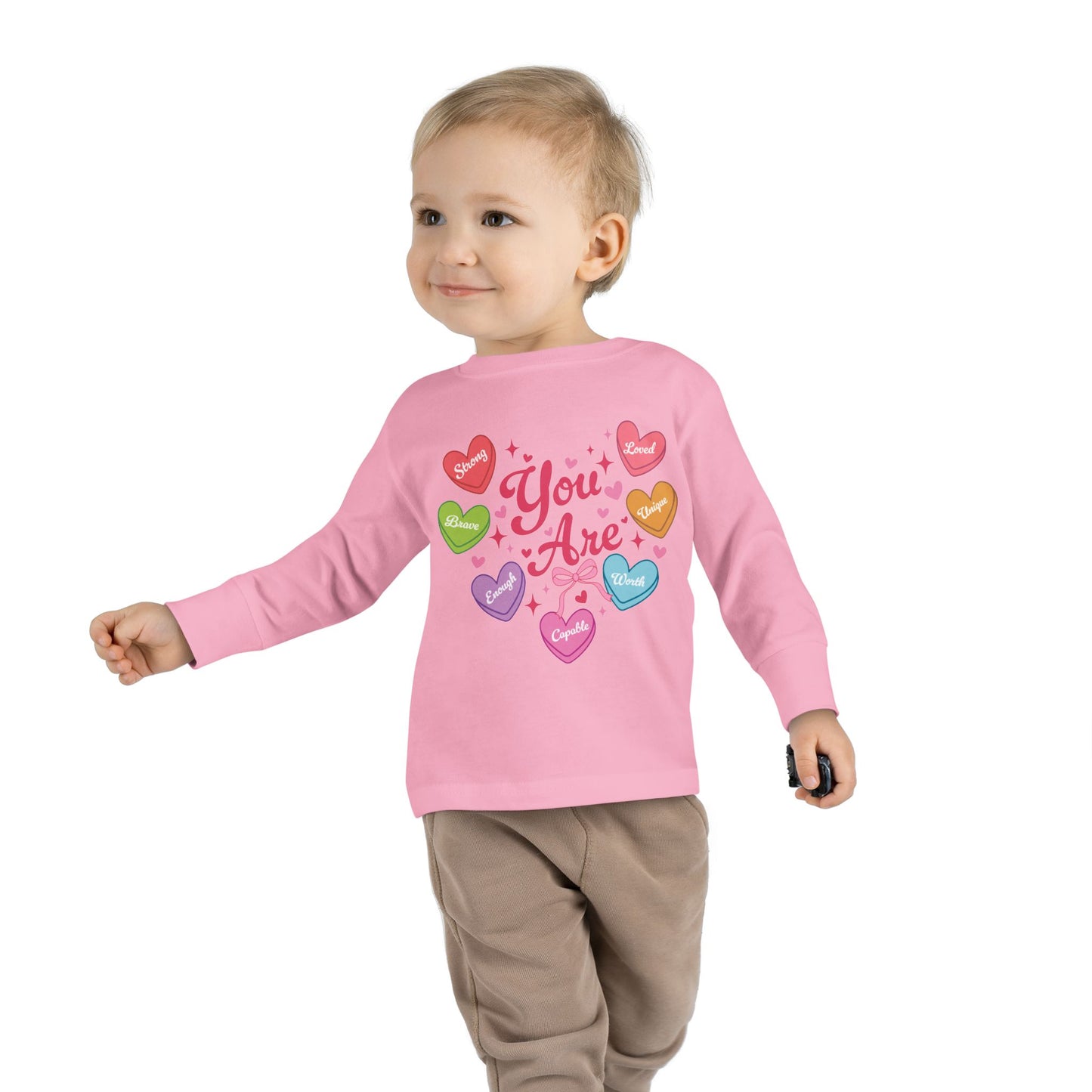 Toddler Long Sleeve Tee - Valentine - Candy Hearts (1)