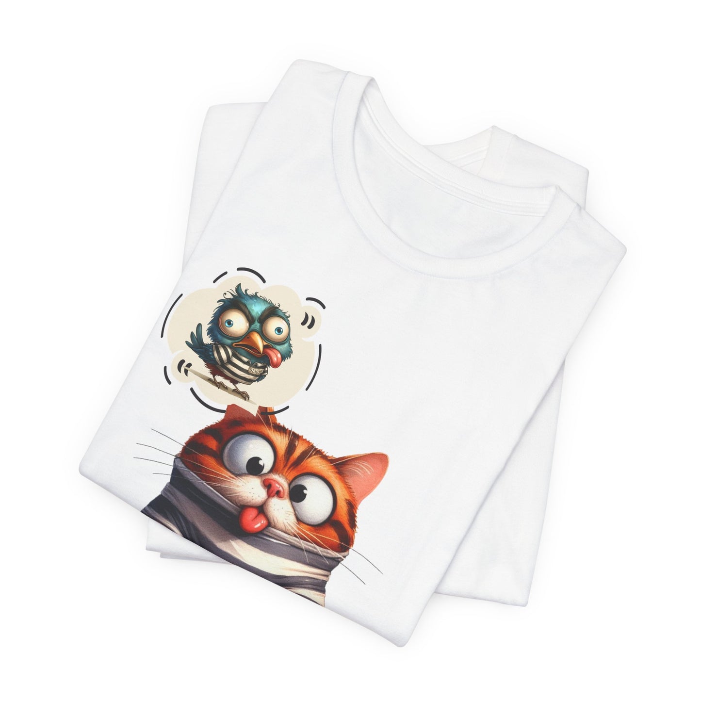 T-Shirt - Animal - Cat - I ate the jail bird (1a)
